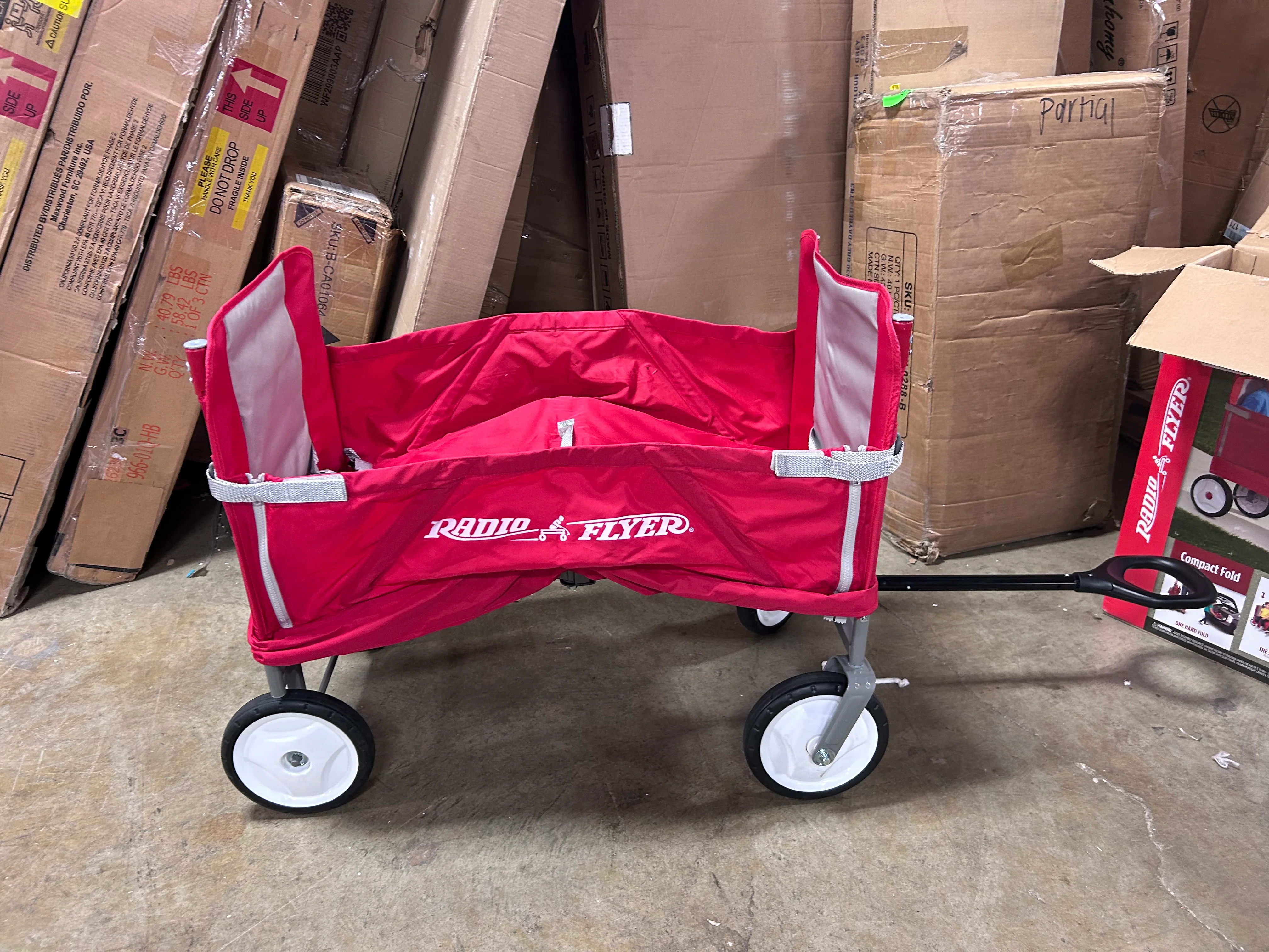 3 in 1 EZ Fold Wagon - Red - Image 6