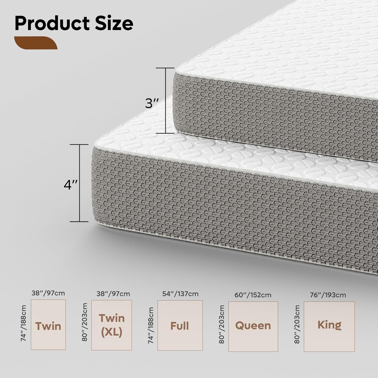 Gel Memory Foam Mattress Topper Twin - Image 5