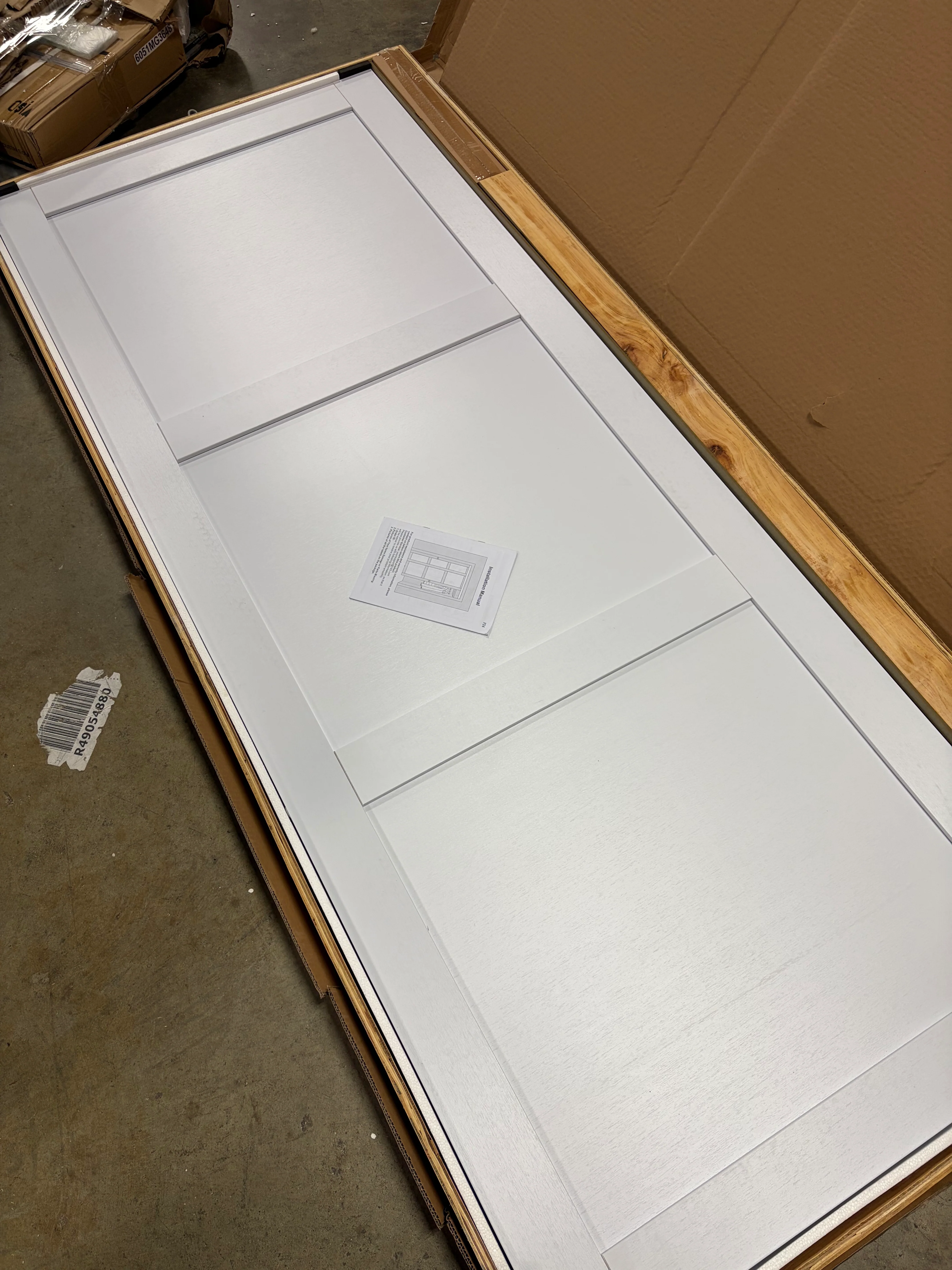 3-Lite Paneled Blank Solid Core Composite Manufacture Wood White - Image 6