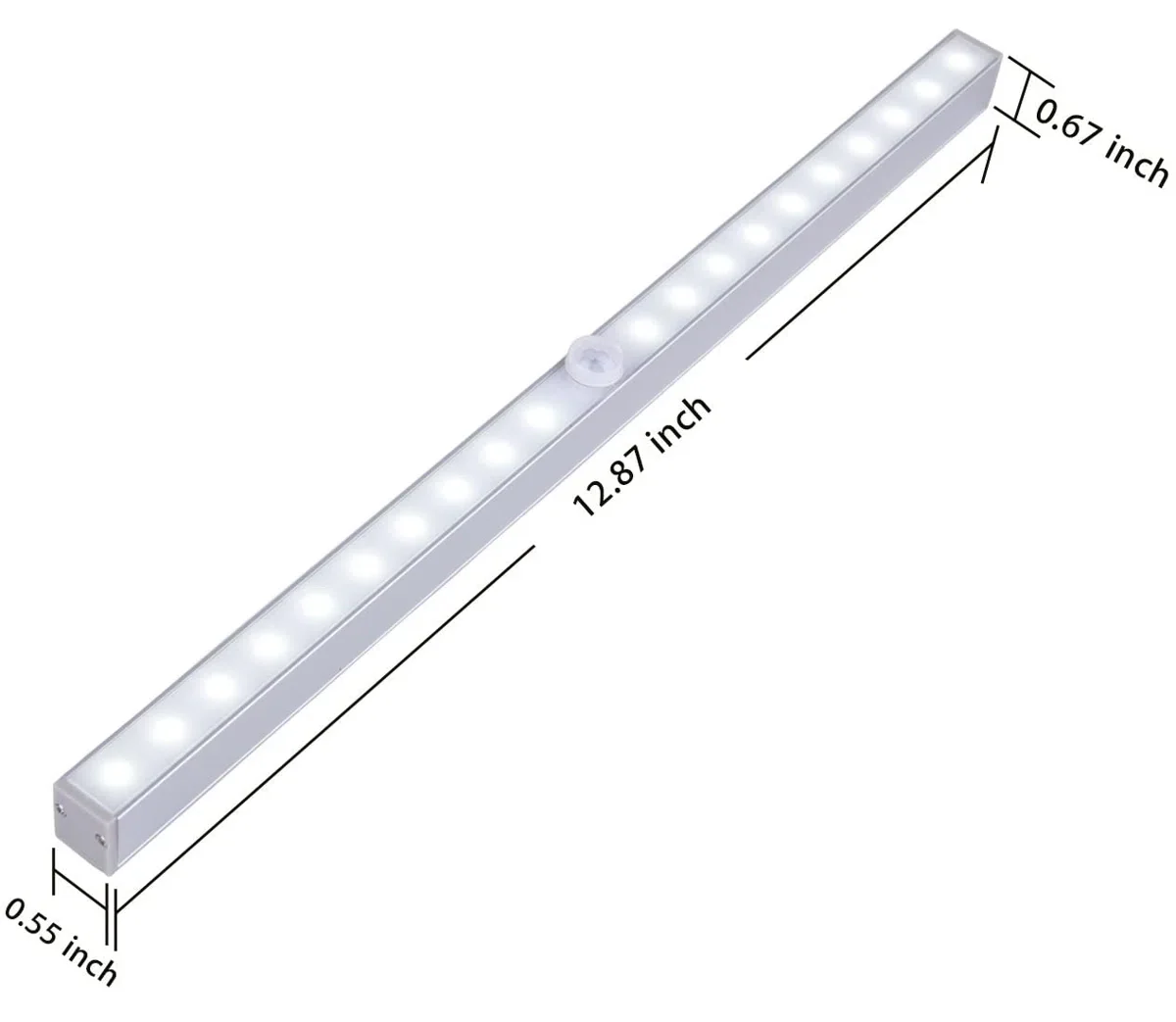3-Pack Wireless Battery-Operated Under Cabinet Light Bar with Motion Sensor - Image 2