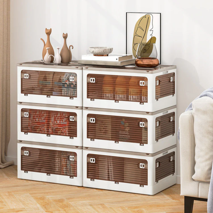 3-Pack Stackable Storage Bins with Lids with 5 Opening Ways - Image 4