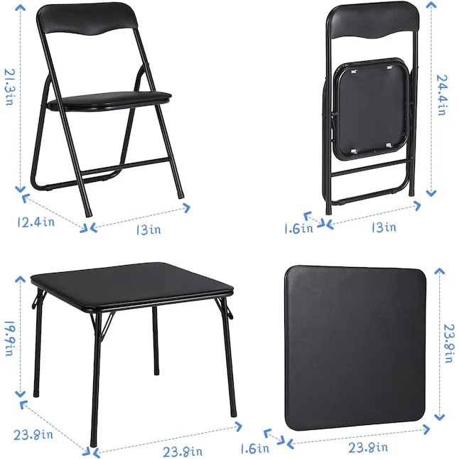3-Piece Folding Card Table and Chair Set- Upholstered Activity Set - Image 2