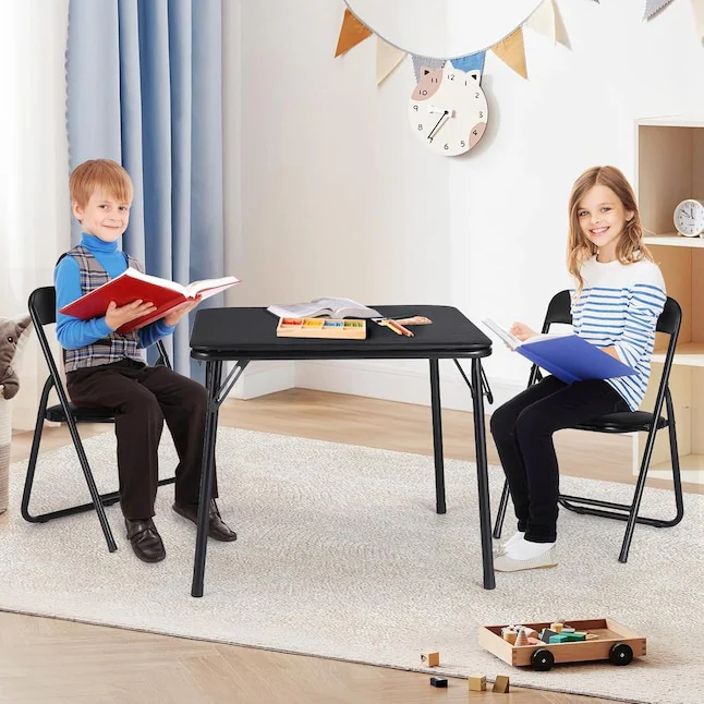 3-Piece Folding Card Table and Chair Set- Upholstered Activity Set - Image 3