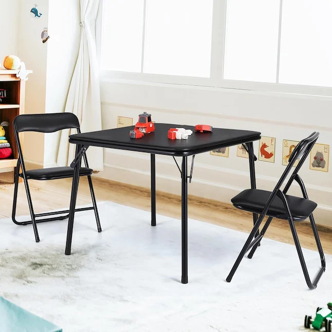 3-Piece Folding Card Table and Chair Set- Upholstered Activity Set - Image 4