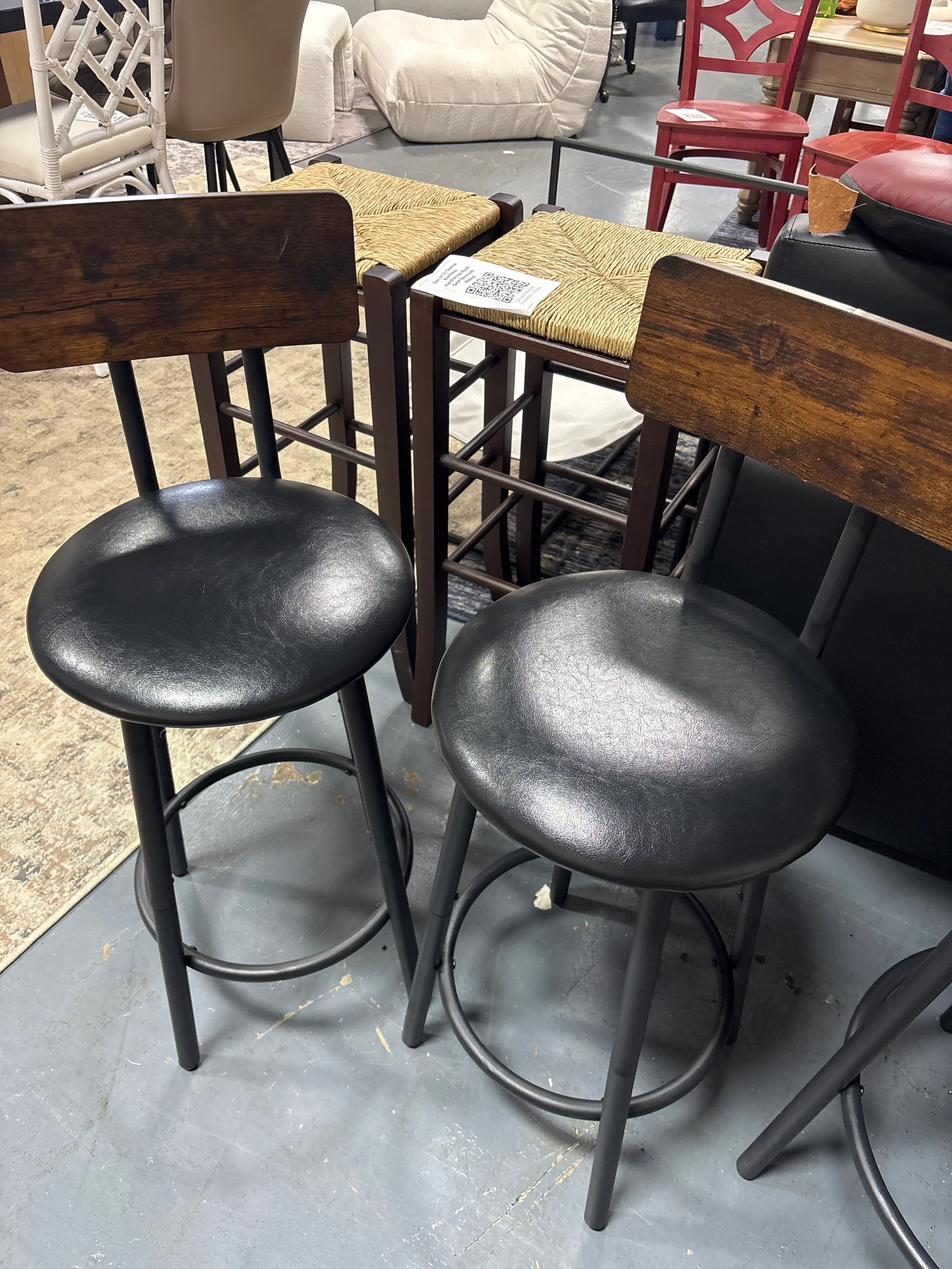 3-Pieces Round Bar Table and Chair Set SHOWROOM ITEM - Image 3