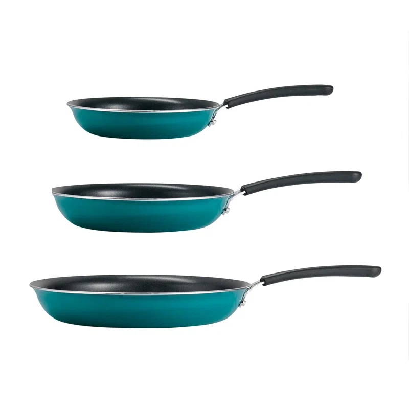 3 Pk Porcelain Enamel Fry Pan Set - Image 2