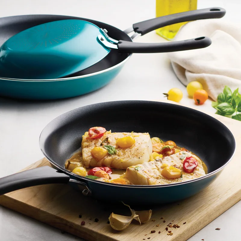3 Pk Porcelain Enamel Fry Pan Set - Image 4