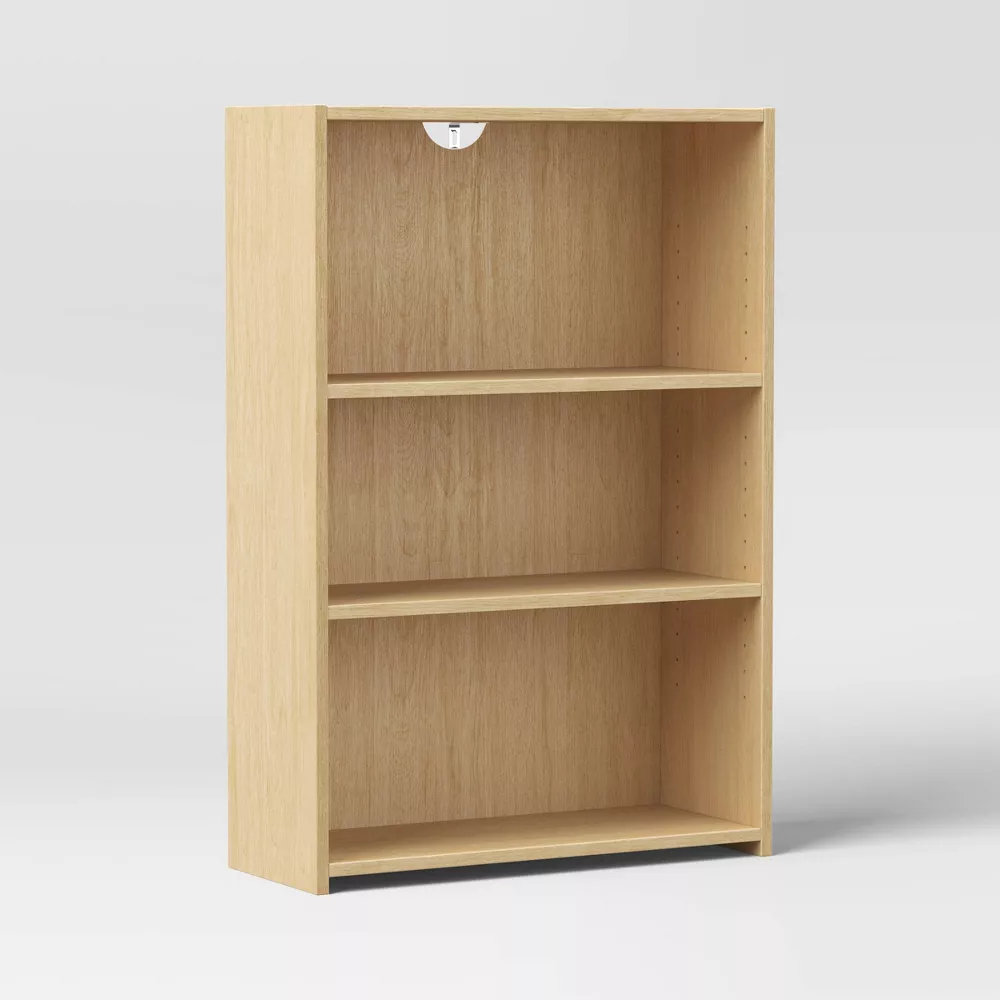 3 Shelf Bookcase Natural Wood