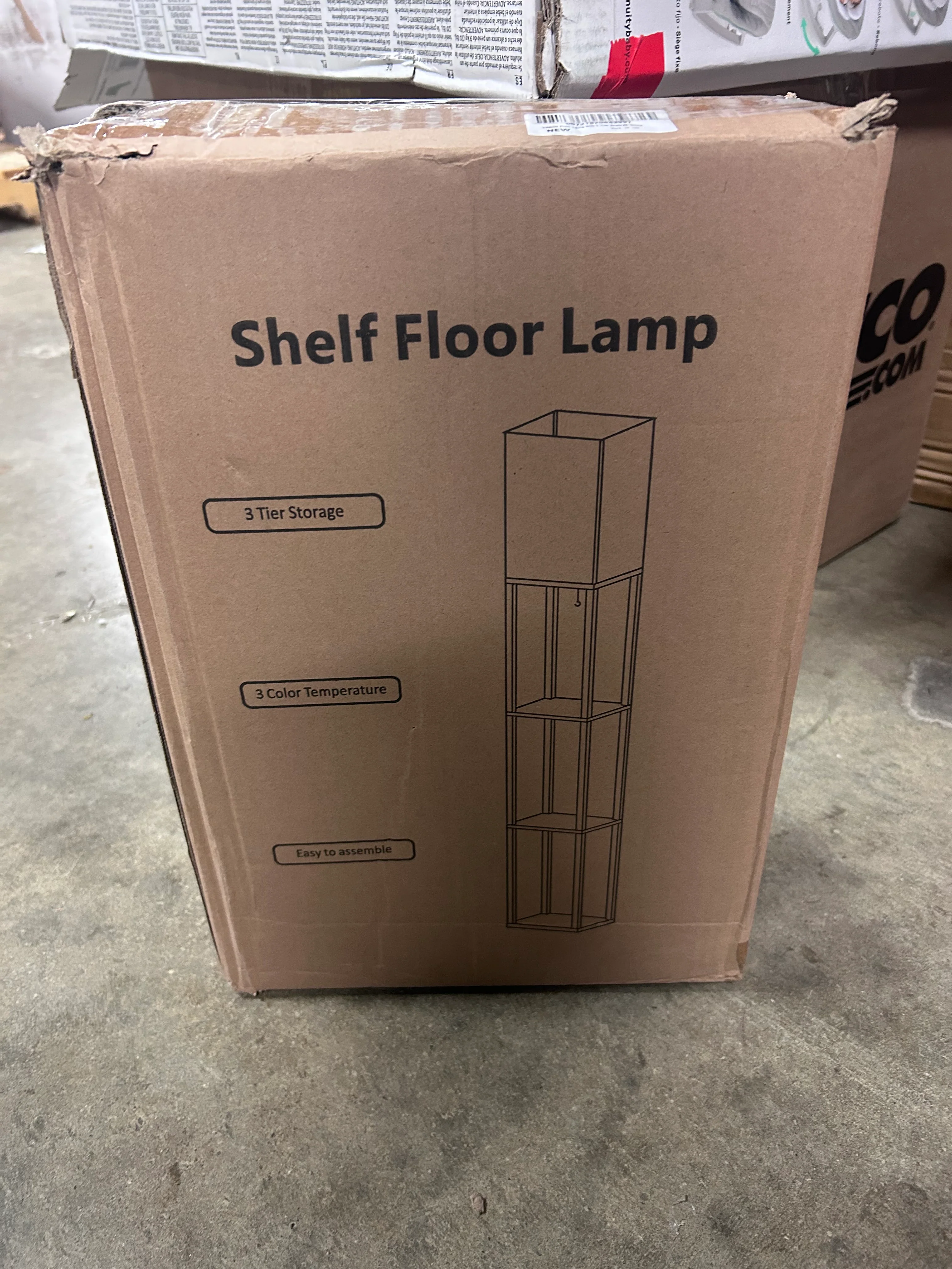 3 Tier Floor Lamp with Shelves - Image 7