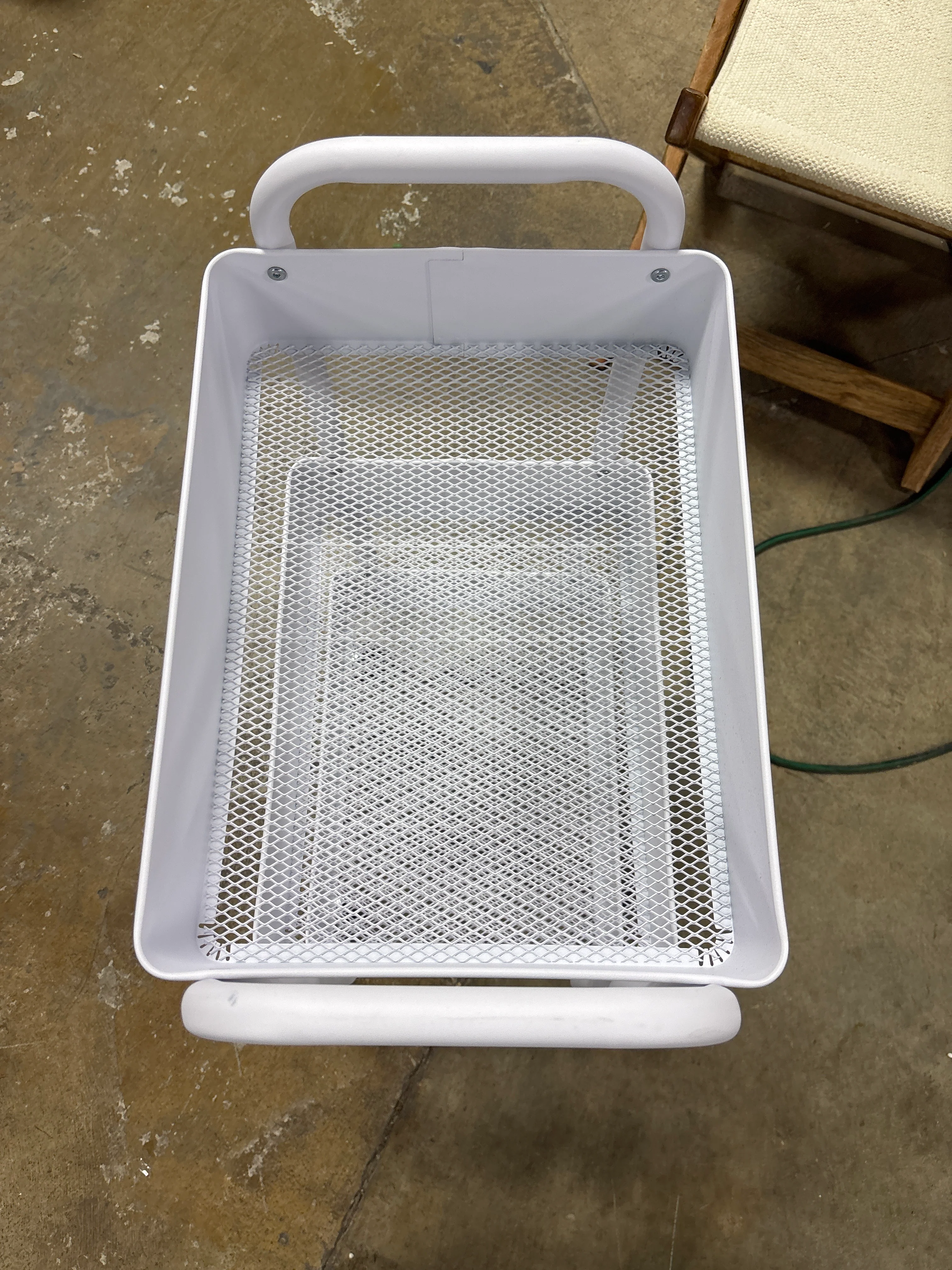 3 Tier Metal Utility Cart - White SHOWROOM ITEM - Image 4