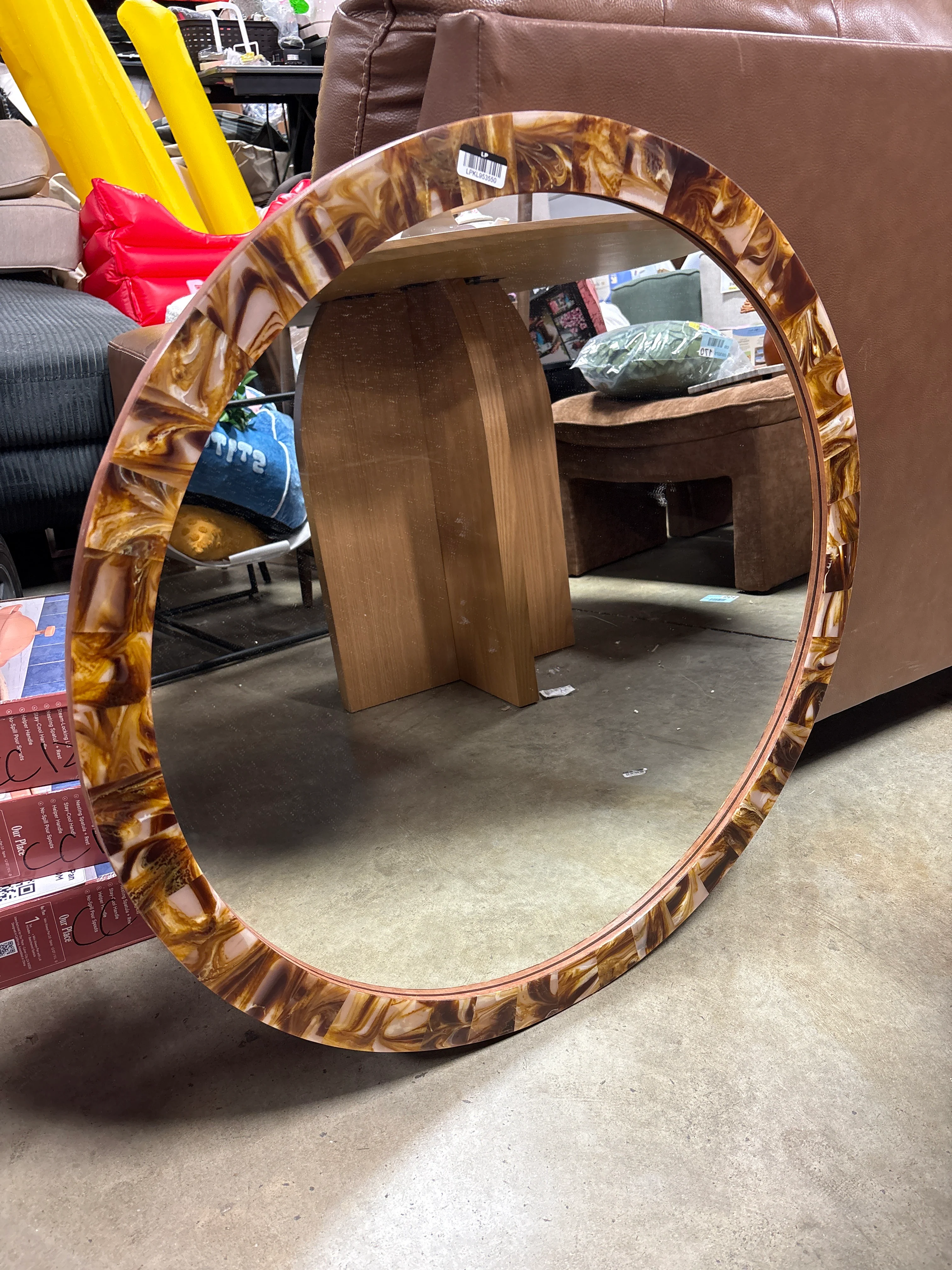 30" Round Pieced Faux Horn Wall Mirror - Threshold™ SHOWROOM ITEM - Image 2