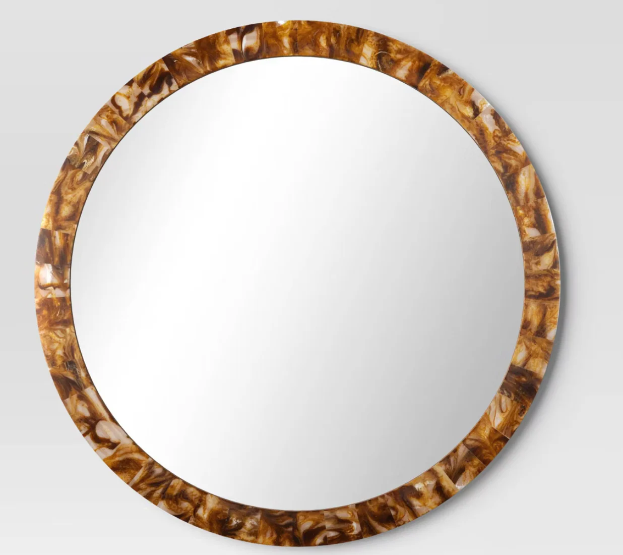 30" Round Pieced Faux Horn Wall Mirror - Threshold™ SHOWROOM ITEM