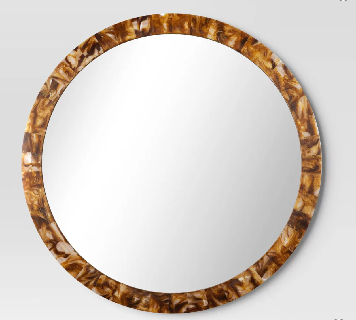 30" Round Pieced Faux Horn Wall Mirror - Threshold™ SHOWROOM ITEM