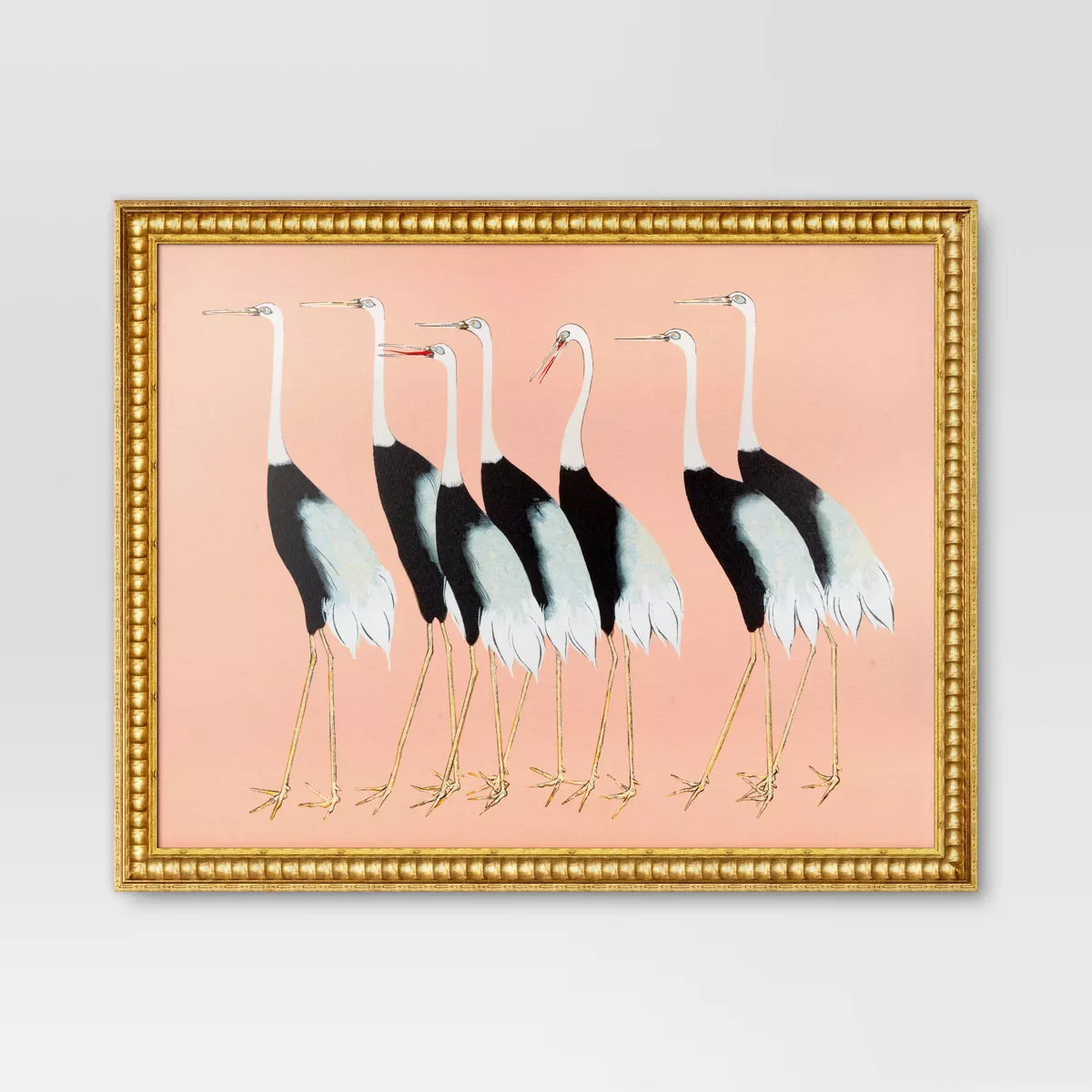 30"x 24" Stylized Bird Canvas Board Framed Art - Threshold™ - SHOWROOM ITEM