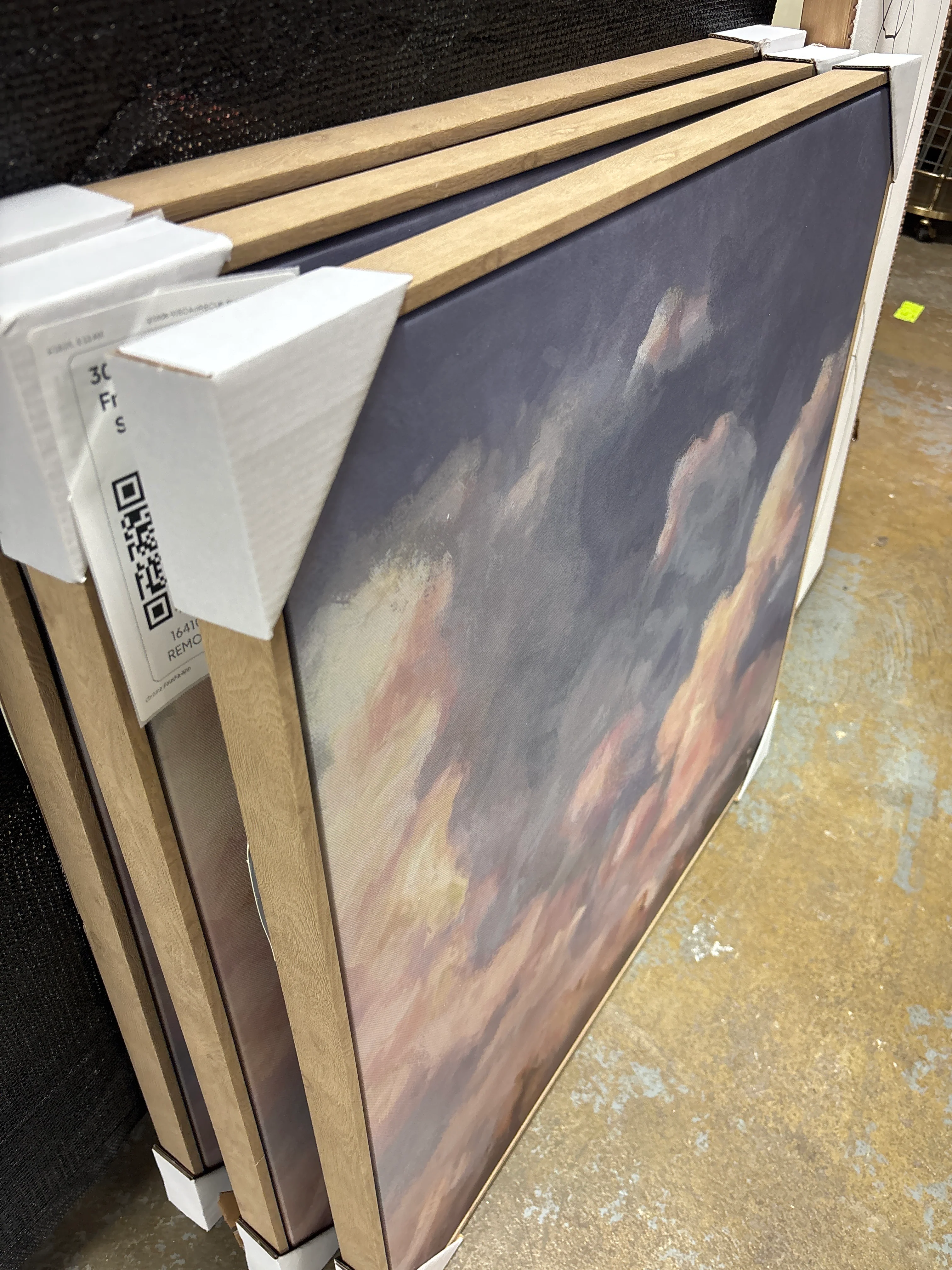 30"x30" Clouds Framed Canvas SHOWROOM ITEM - Image 3