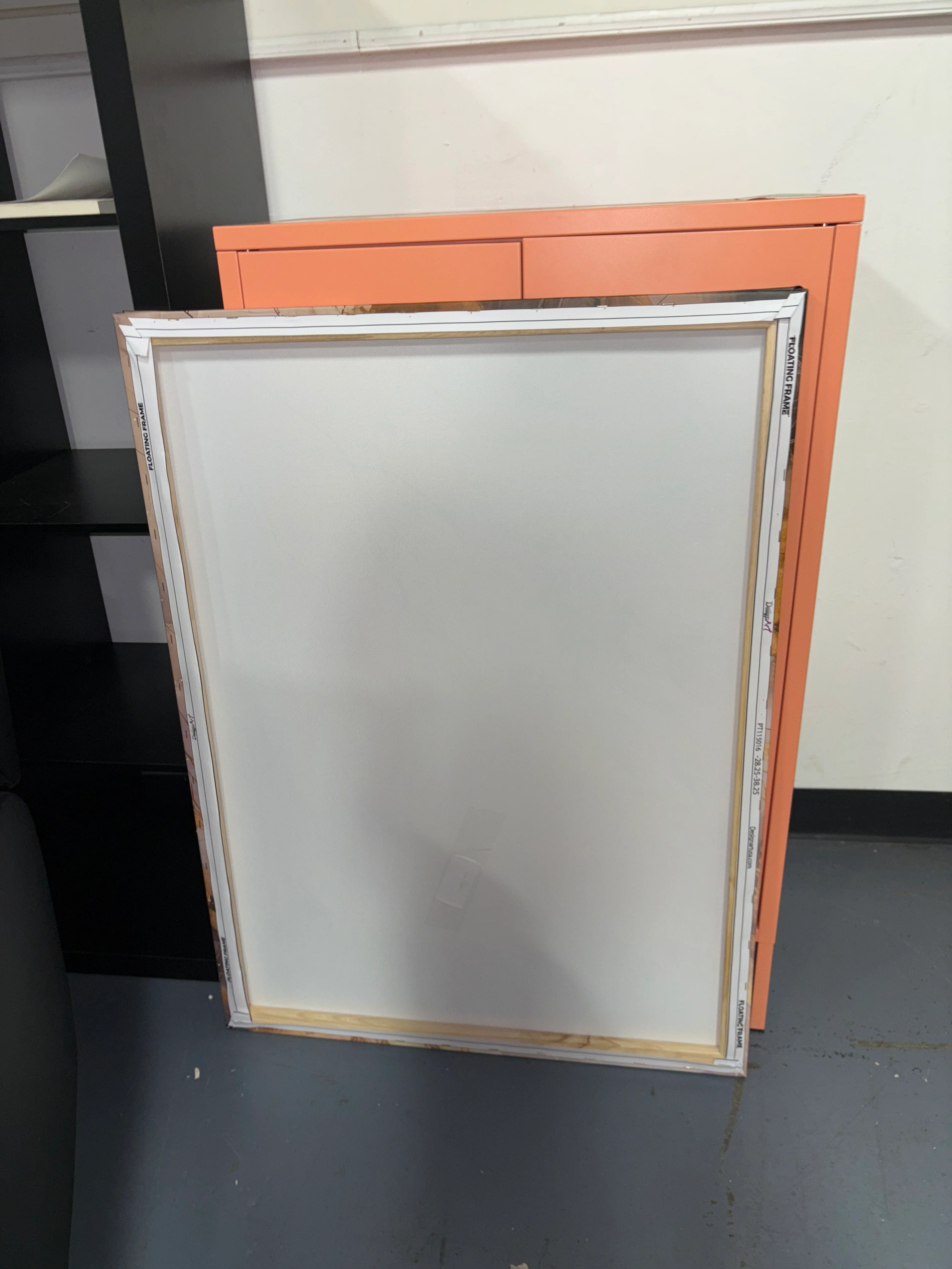 30"x40" " Beige And Gold Marble Lightning V " SHOWROOM ITEM - Image 4