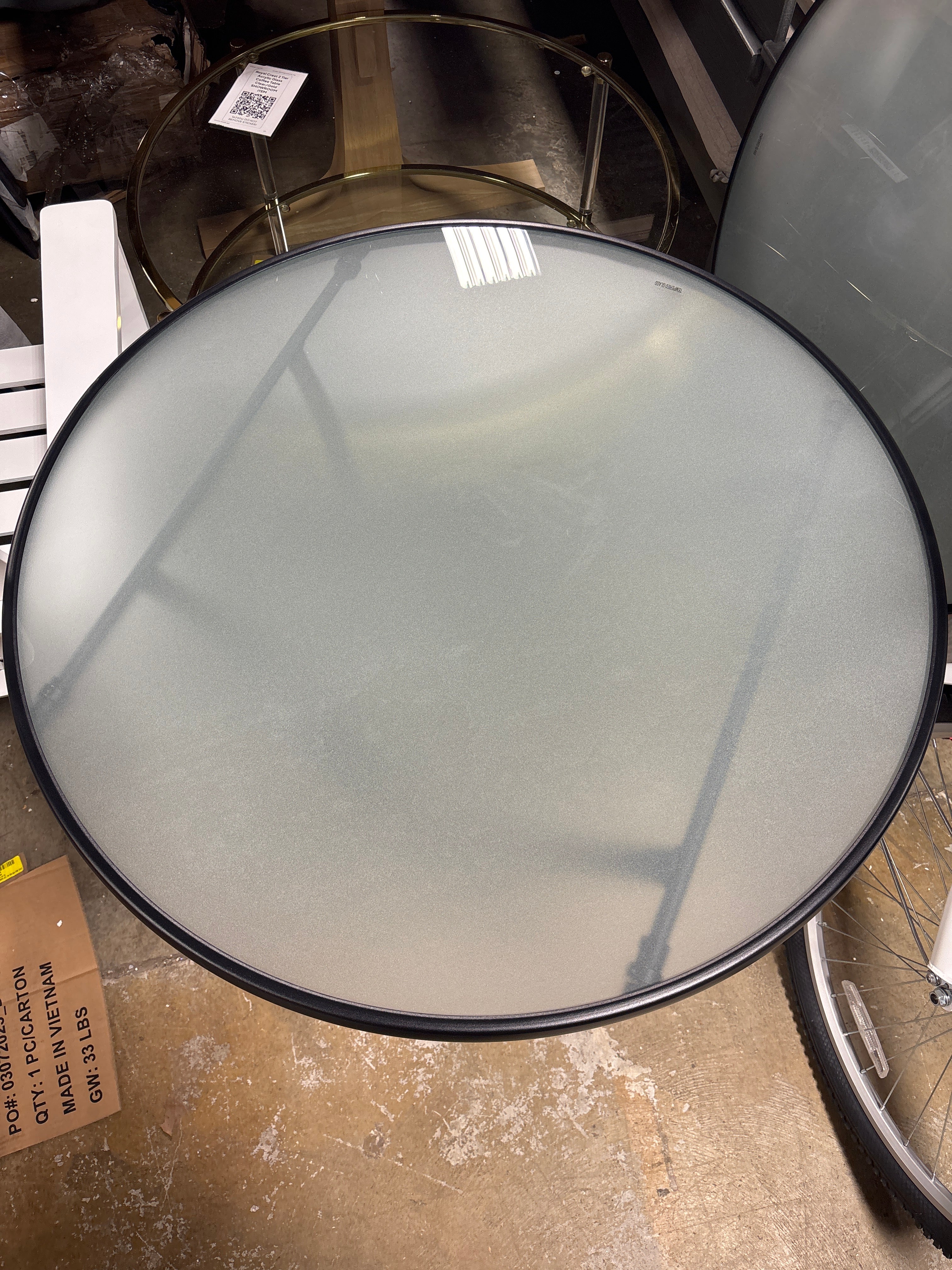 32" Patio Bistro Table Clear SHOWROOM ITEM - Image 4