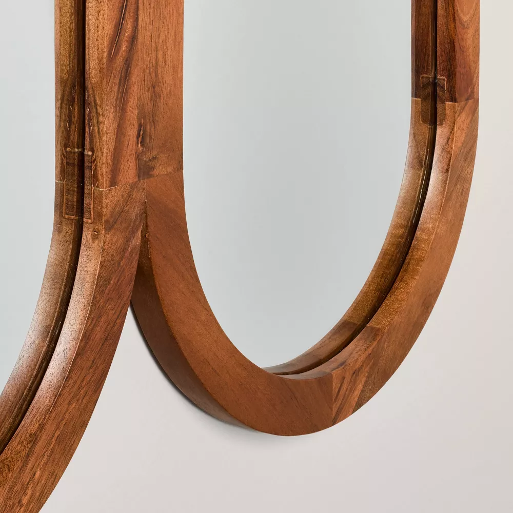 Wood Framed Triple Oval Mirror - Image 2