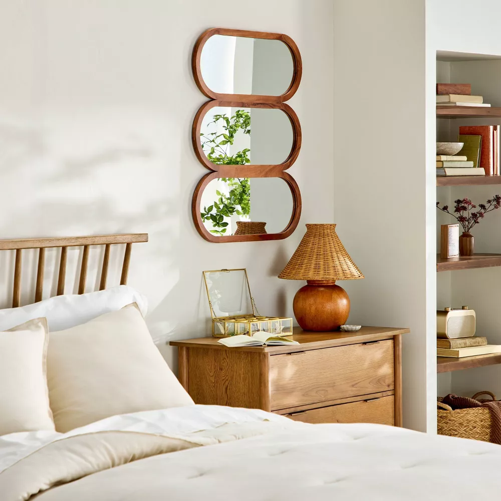 Wood Framed Triple Oval Mirror - Image 4
