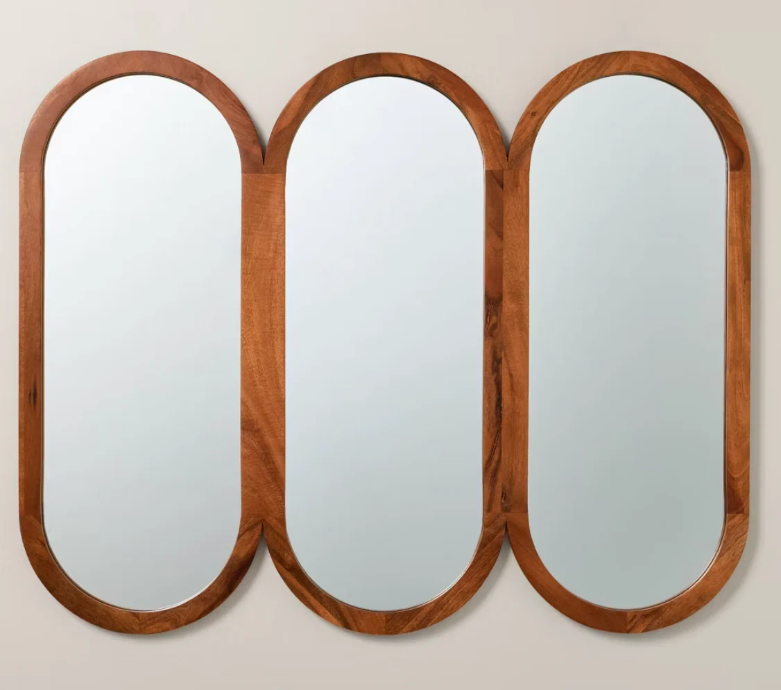 32"x26" Wood Framed Triple Oval Mirror - Hearth & Hand™ with Magnolia SHOWROOM ITEM