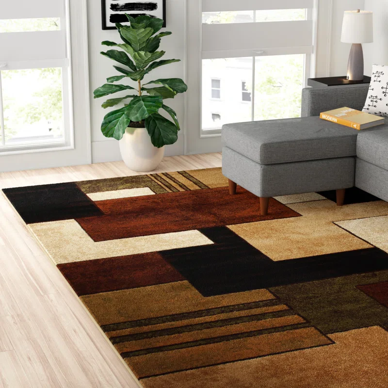 Amalyn Performance Geometric Indoor Rug 3'3" x 4'7" - Image 2