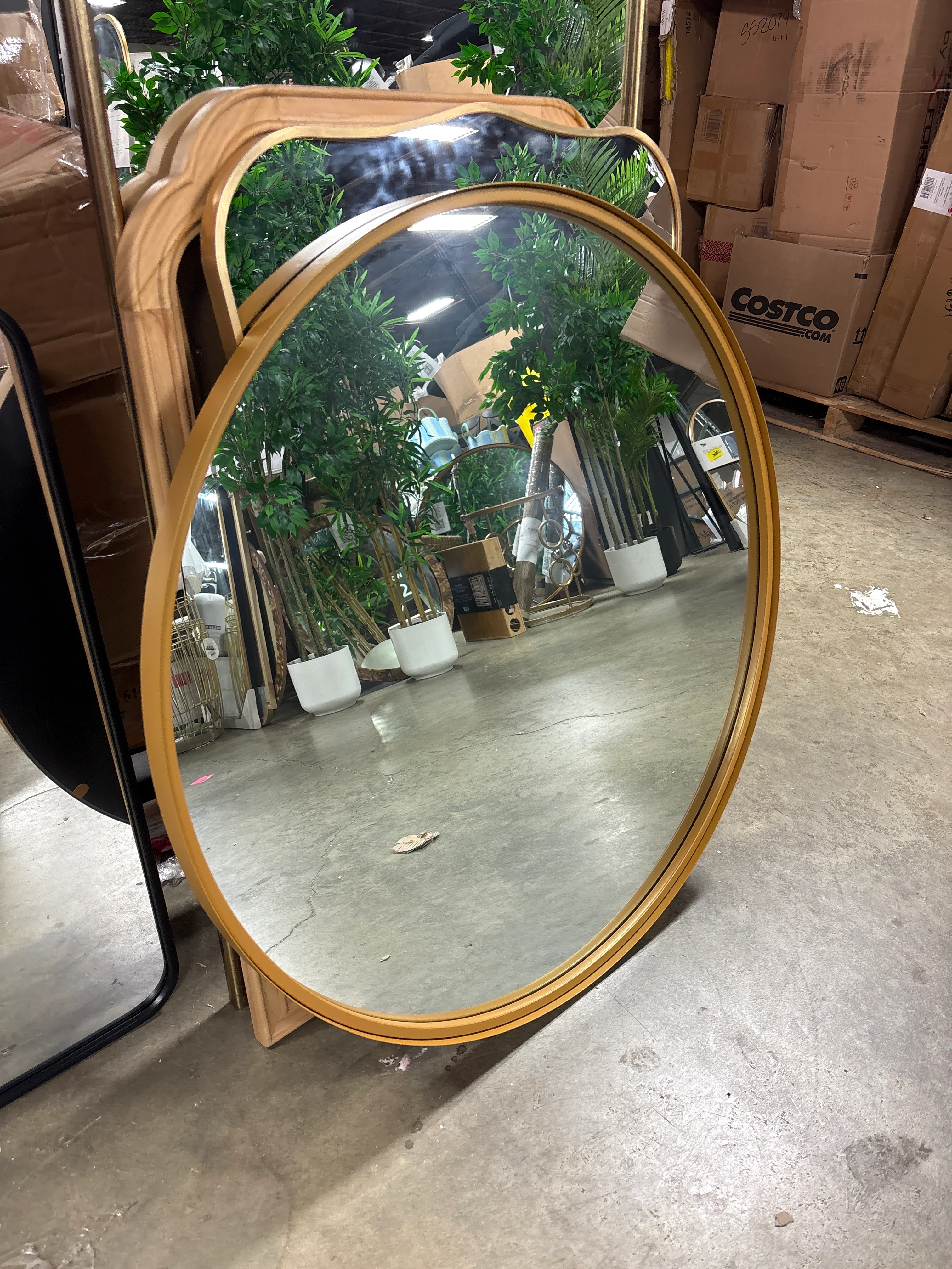 34" Round Decorative Wall Mirror Brass - Threshold™ designed with Studio McGee: Large, Wall-Mounted, Traditional Style SHOWROOM ITEM - Image 2