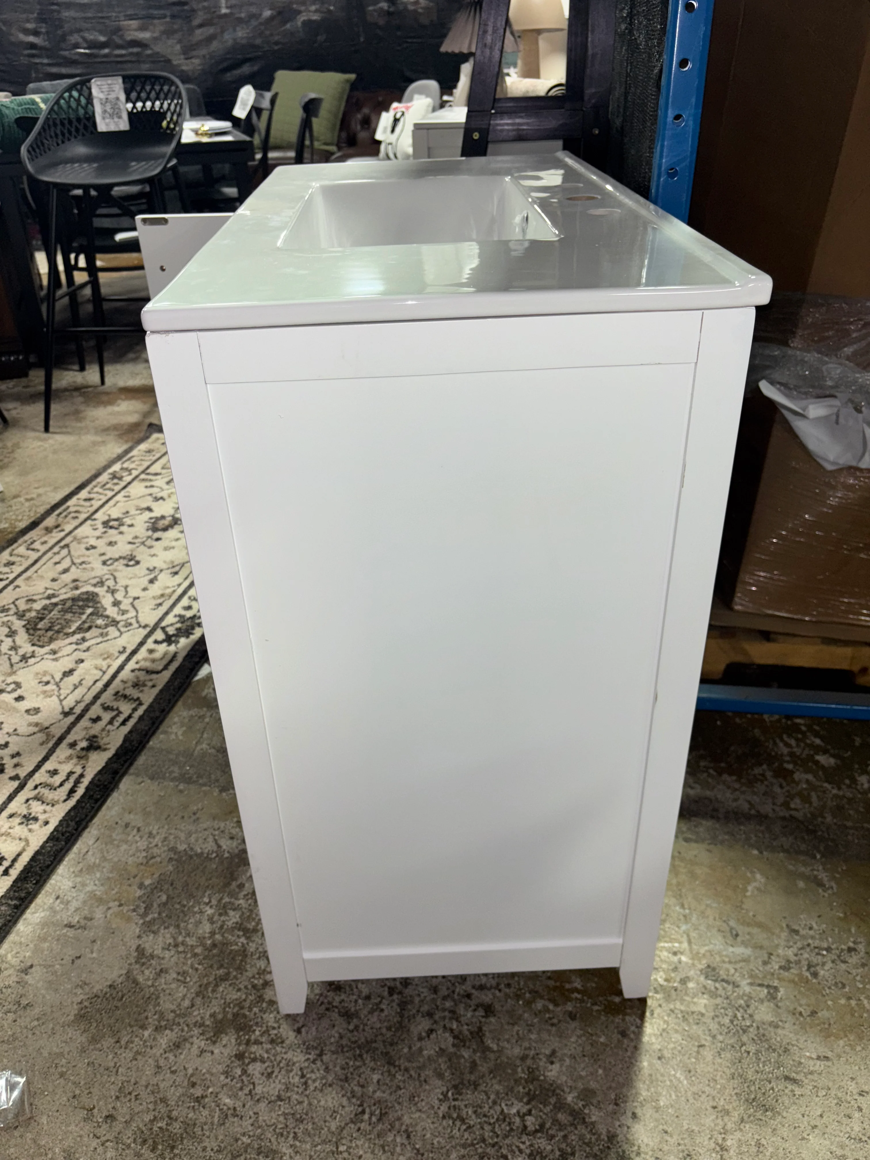 36" Single Bathroom Vanity Set with Ceramic Top White SHOWROOM ITEM - Image 4