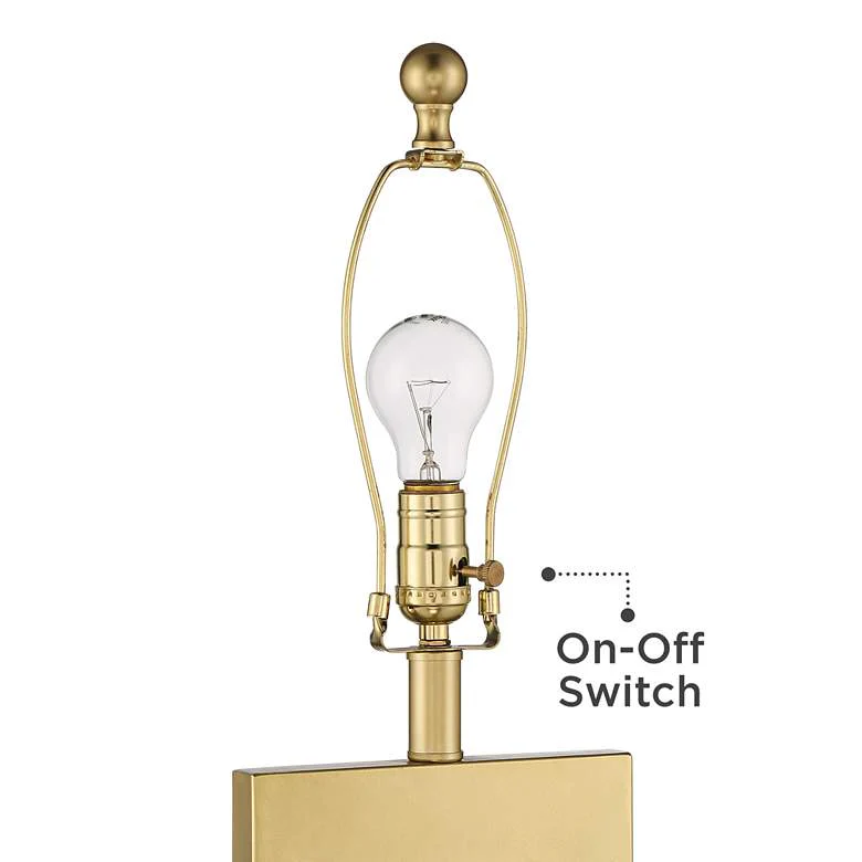 360 Lighting Marshall Modern Luxe Gold Finish Open Rectangle Table Lamp - Image 2