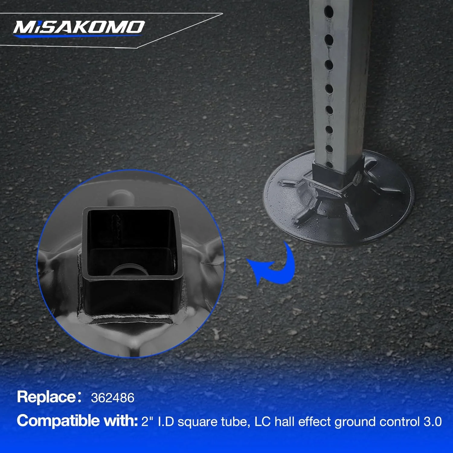 Rear Jack Foot Pad with Attachment Pin - Image 2