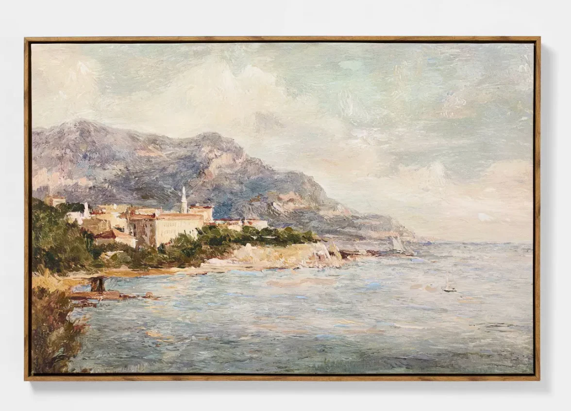 36"x24" Coastal Landscape Wall Art - Threshold™ designed with Studio McGee SHOWROOM ITEM