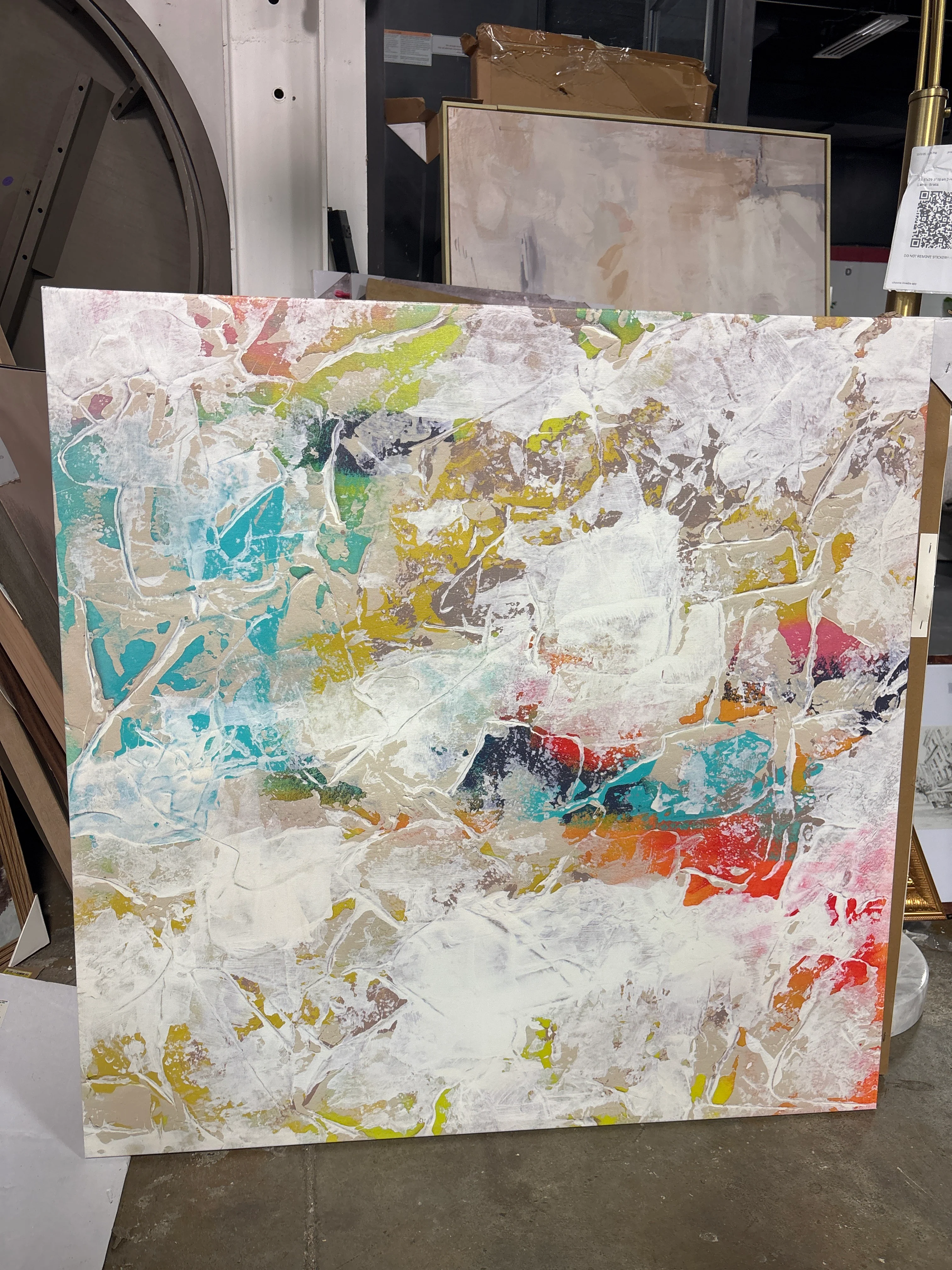 36"x36"  "Frost I" by June Erica Vess Painting Print SHOWROOM ITEM - Image 2