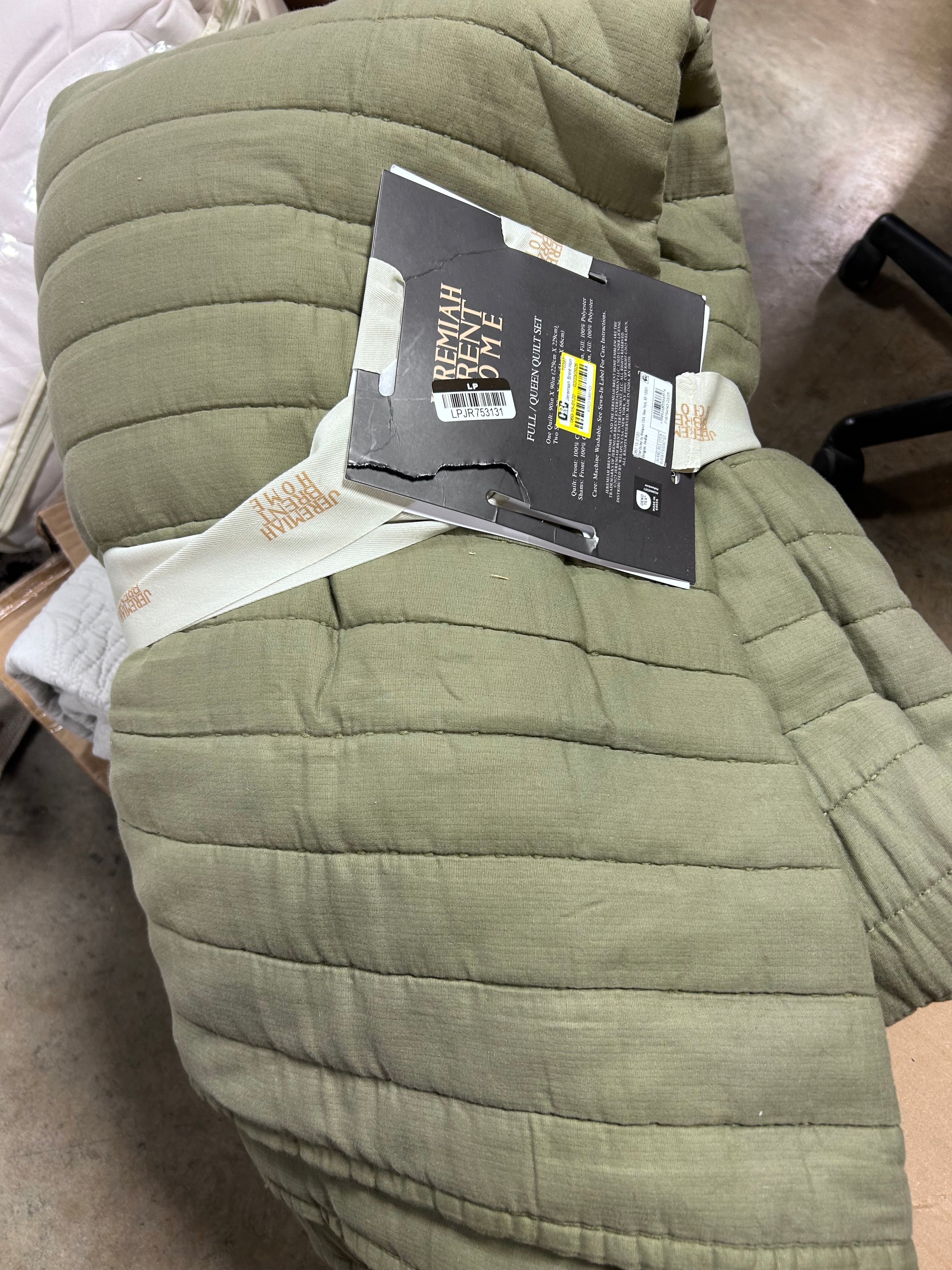 Channel Rice Stitch Gauze Quilt Green Full/Queen - Image 5