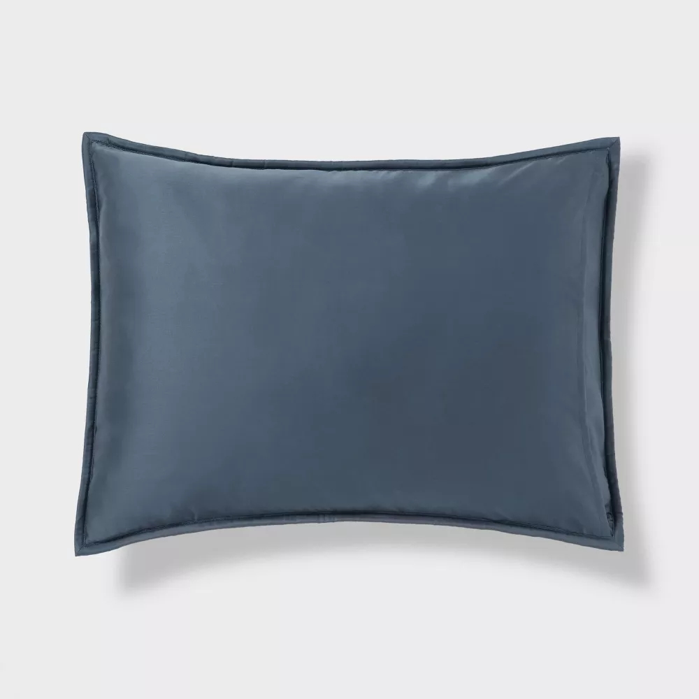 3pc Full/Queen Comforter and Sham Set Dark Teal Blue - Image 3