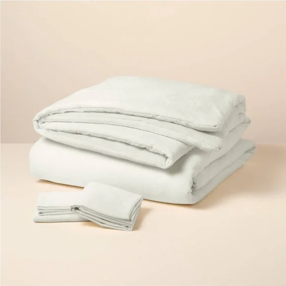 3pc Full/Queen Trellis Pattern Comforter Bedding Set Cream, - Image 5