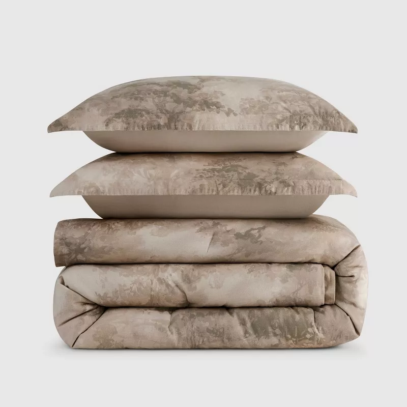3pc King 'Walk in the Woods' Cotton Comforter Set Brown