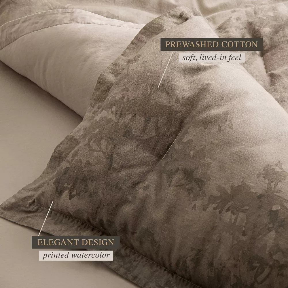 3pc Full/Queen 'Walk in the Woods' Cotton Comforter Set Brown - Image 6