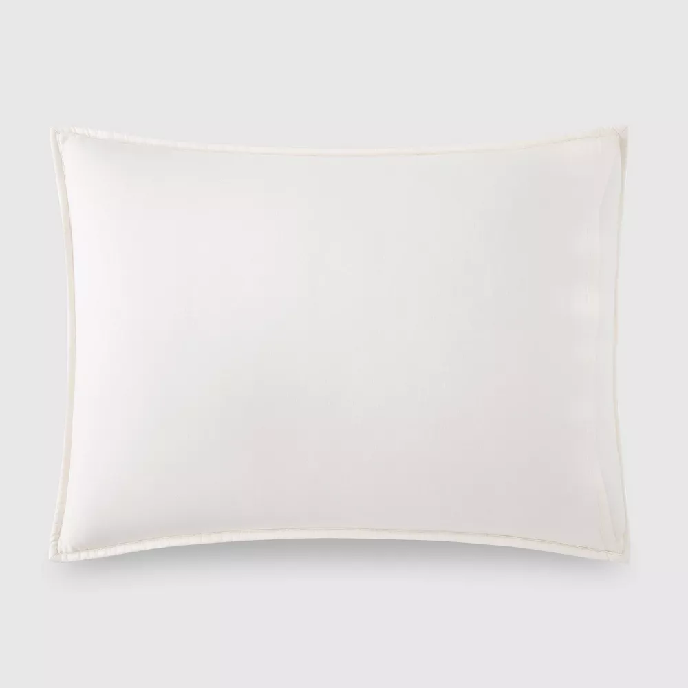 3pc King Channel Rice Stitch Gauze Quilt Set Cream - Image 2