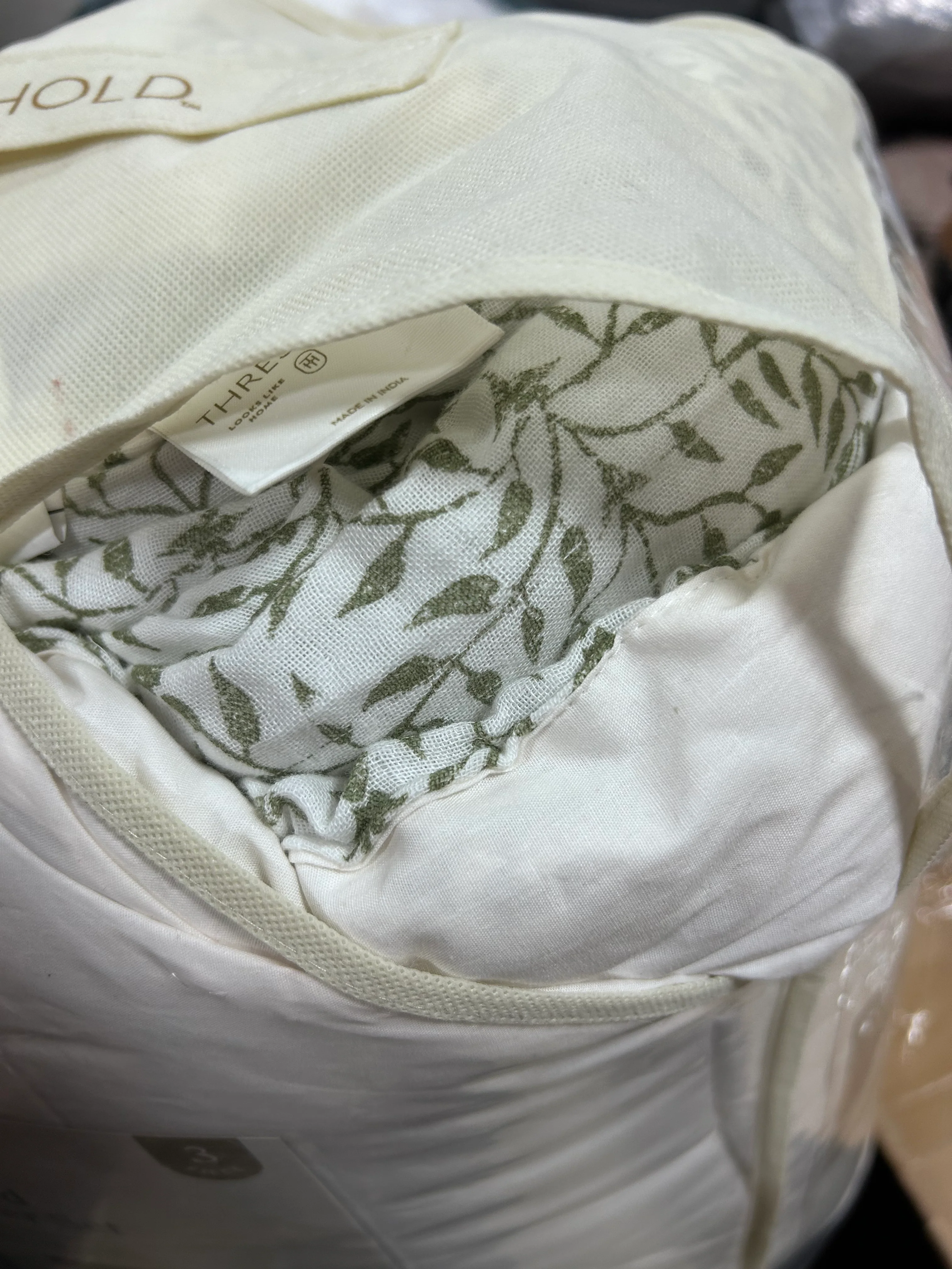3pc King Traditional Vine Printed Comforter and Sham Set Green - Image 6