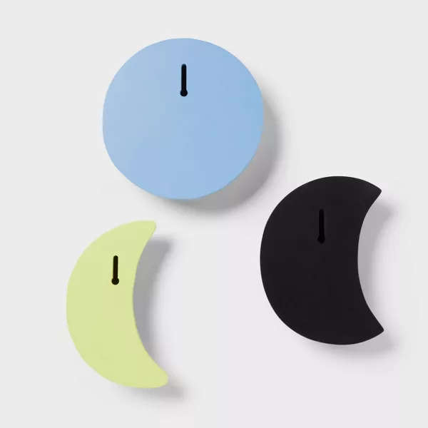 3pc Resin Moon Kids' Wall Decor Set - Image 2