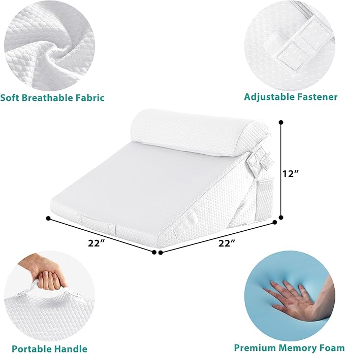 3Pcs Orthopedic Bed Wedge Pillow Set - Image 2