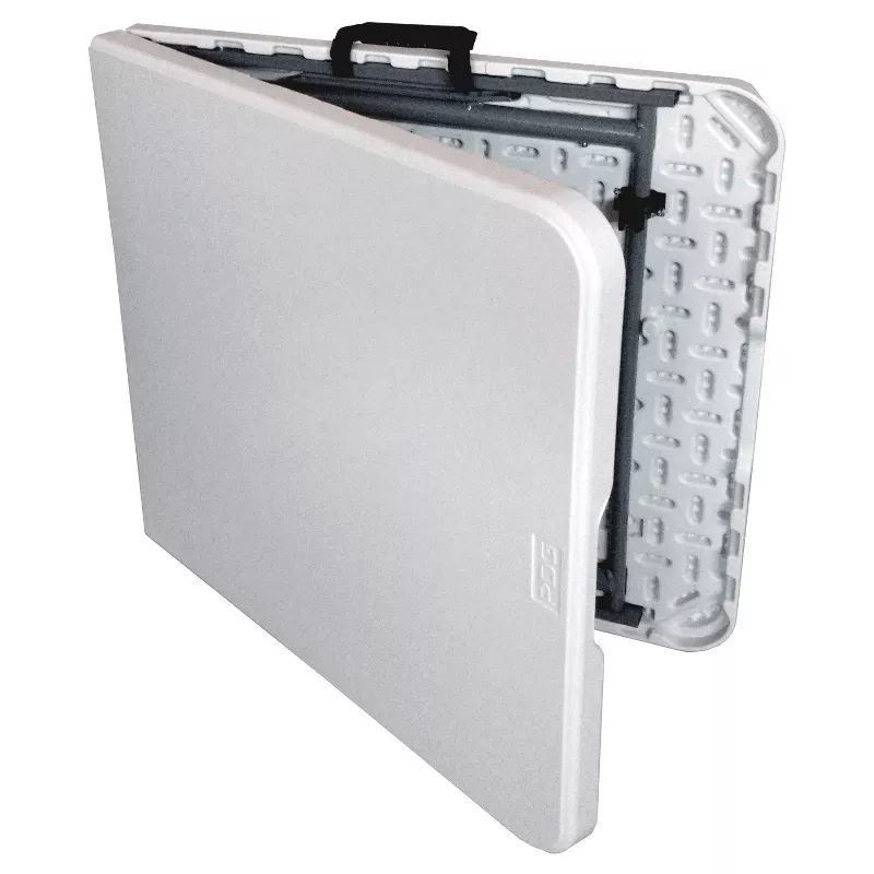 Adjustable Height Folding Table Off-Whit