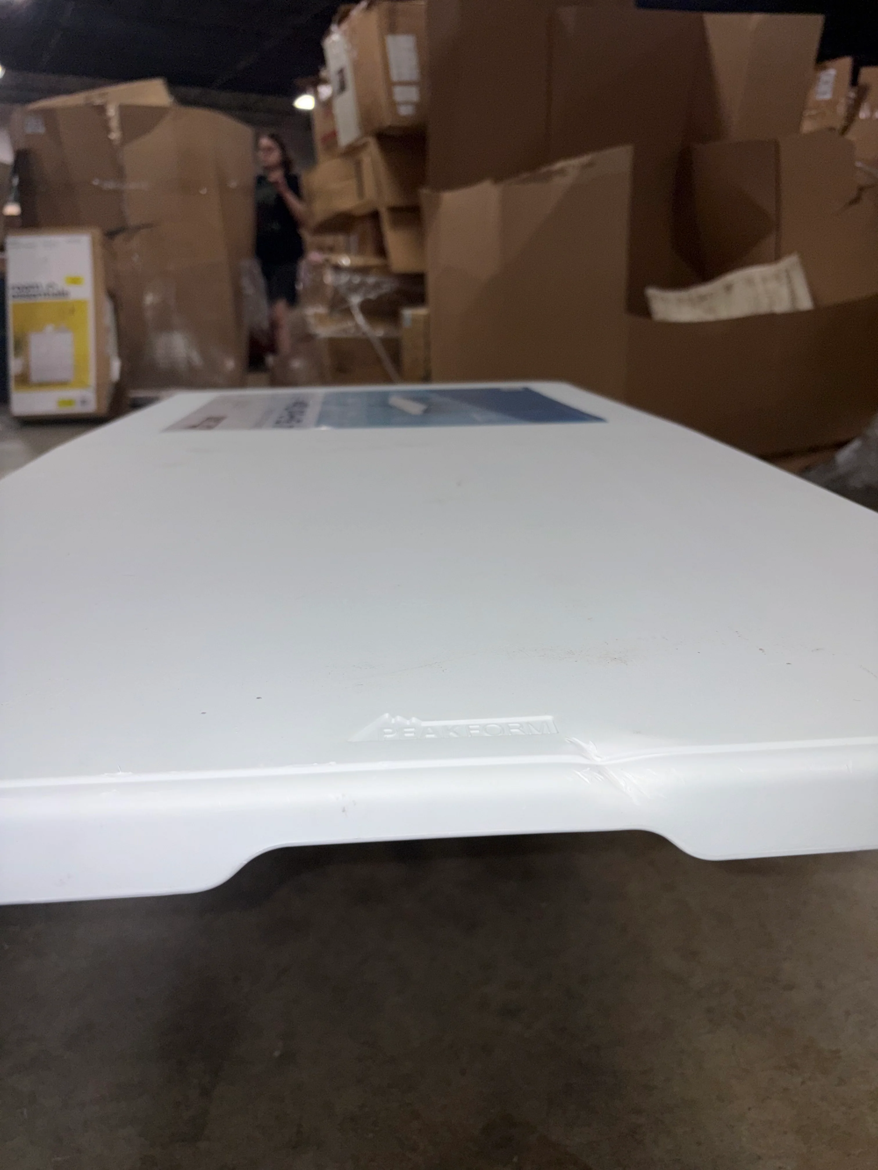 Adjustable Height Folding Table Off White - Image 8