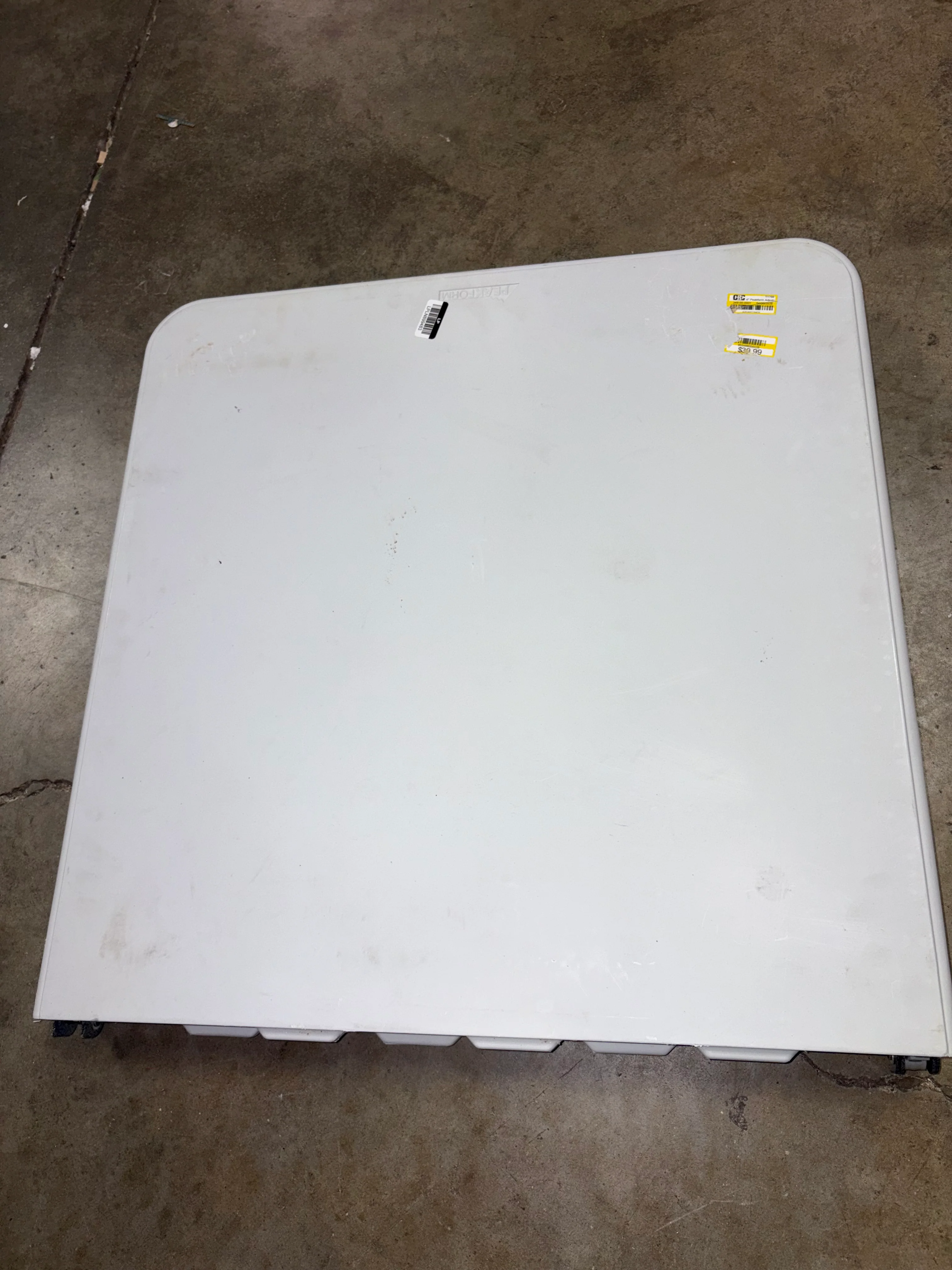 Adjustable Height Folding Table Off White - Image 8