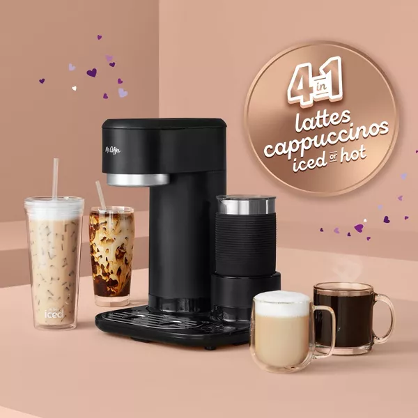 4-in-1 Single-Serve Latte, Iced, and Hot Coffee Maker with Milk Frother and Tumbler Black (Copy) - Image 5