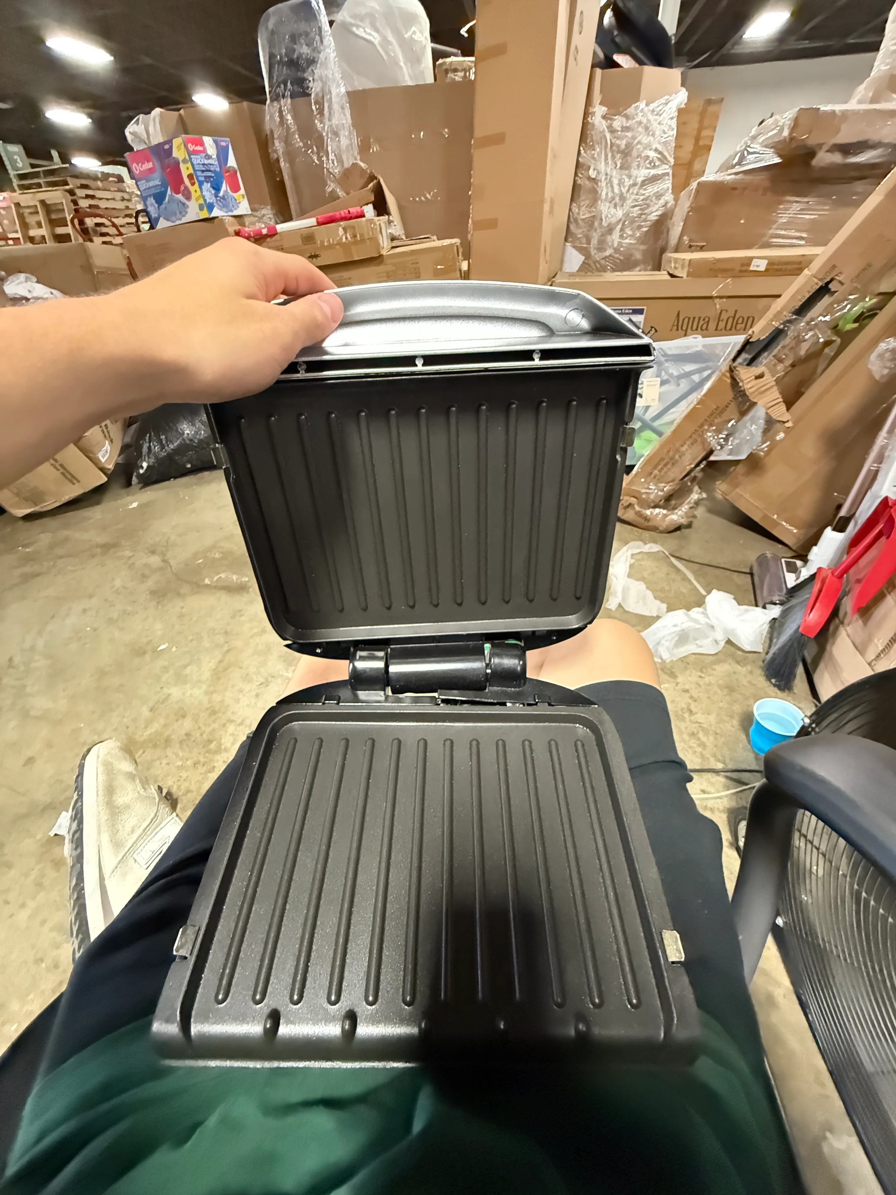 4 Serving Electric Indoor Grill and Panini Press in Silver - Image 6