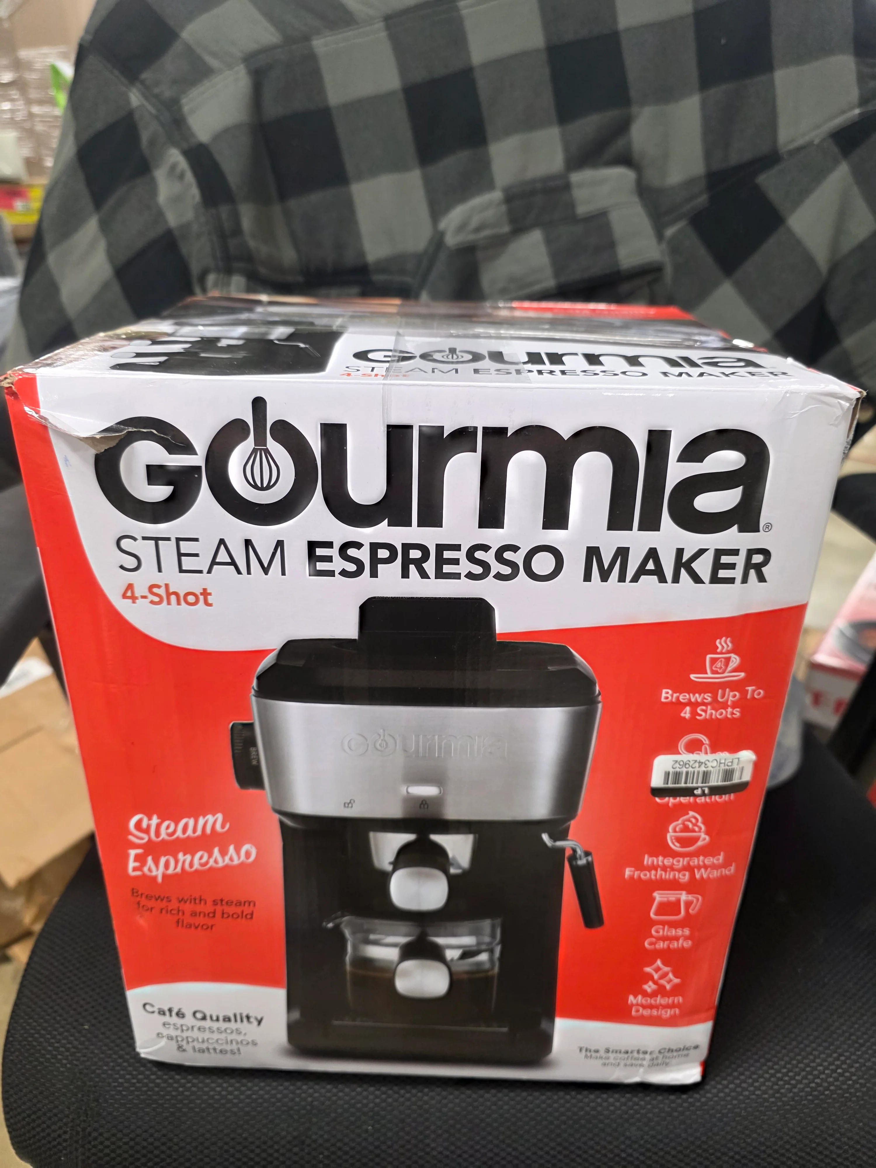 4-Shot Steam Espresso, Cappuccino, and Latte Maker with Frothing Wand Electric - Image 11