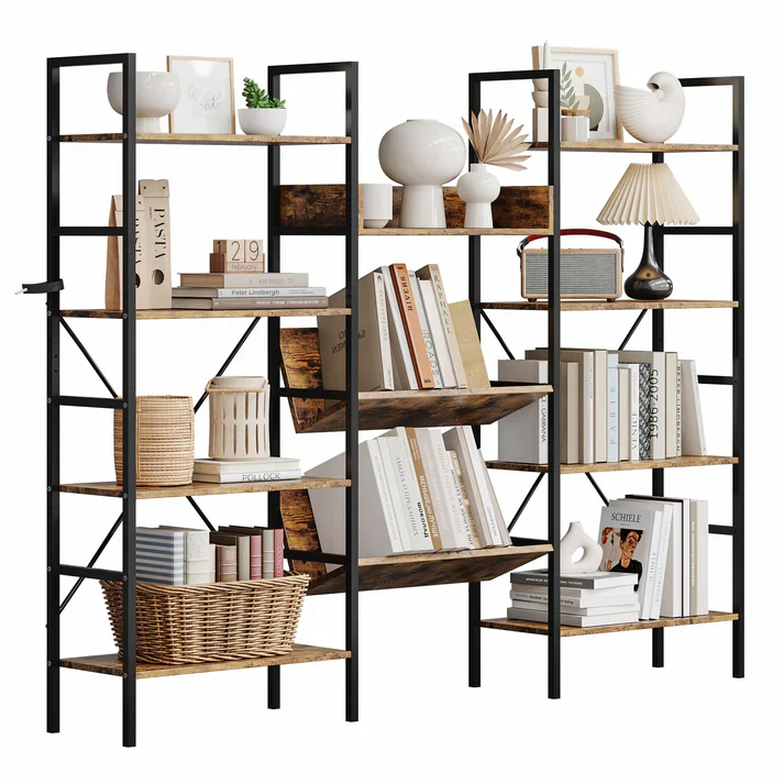 4 Tier Industrial Bookcase