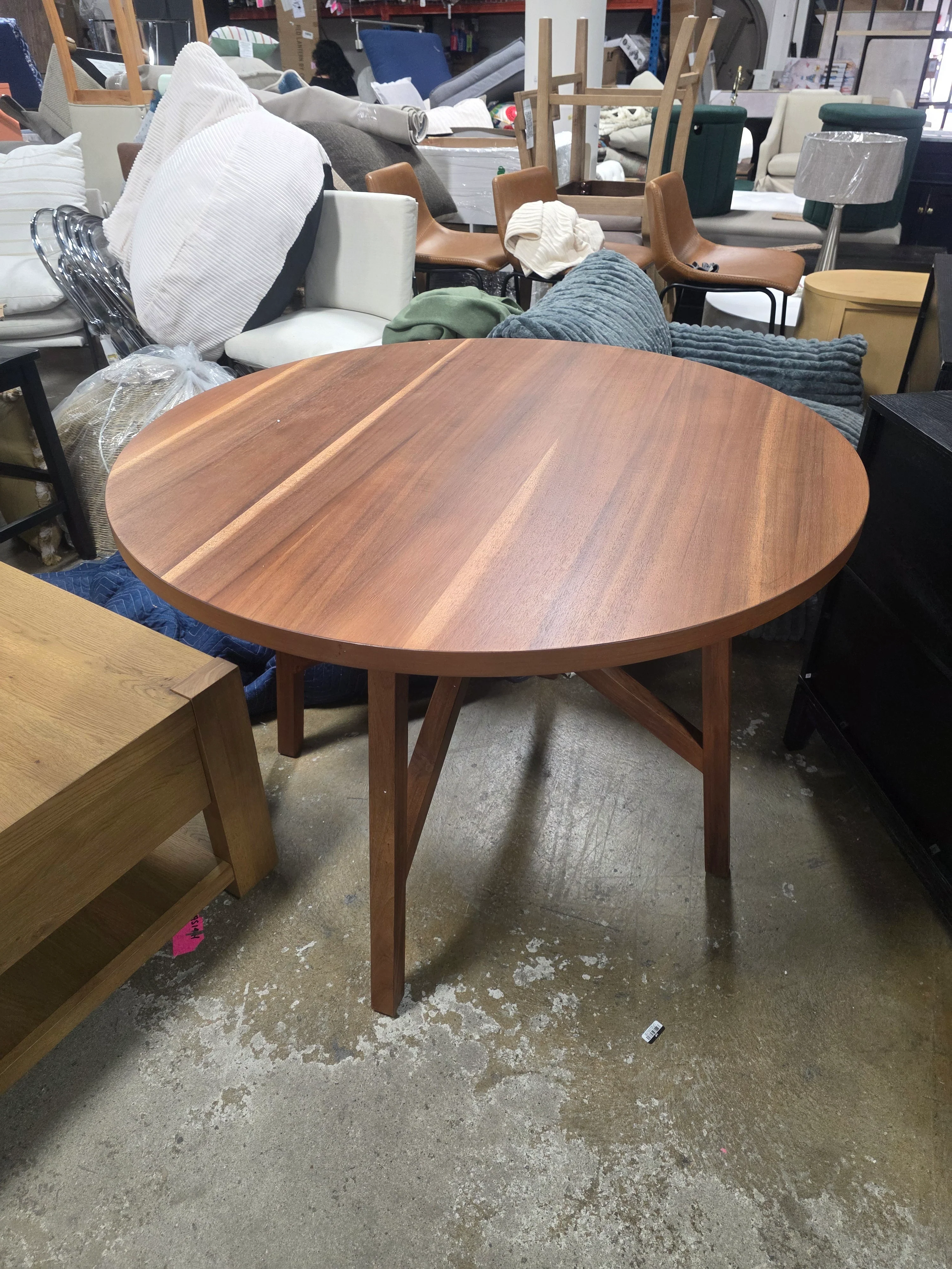 42" Clarksburg Cross Leg Wood Dining Table Round Brown - Threshold - SHOWROOM ITEM  - Image 2