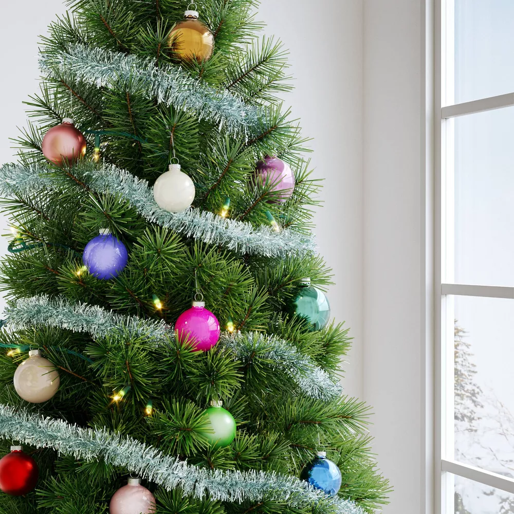 42pc Round Glass Christmas Tree Ornament Set, final cut - Image 3