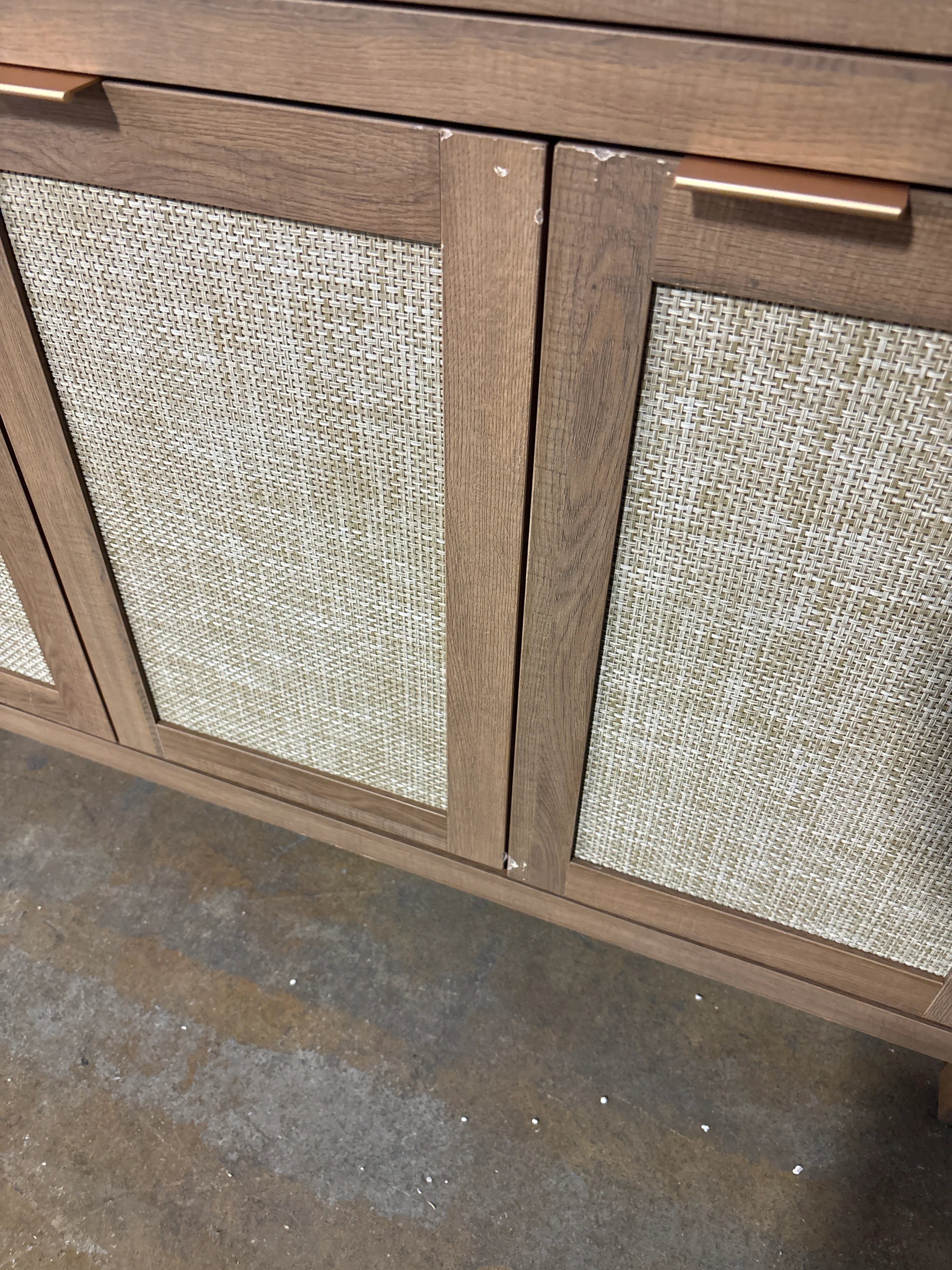 43'' 2-Drawer & 3-Door Rattan Sideboard With Adjustable Shelves SHOWROOM ITEM - Image 3